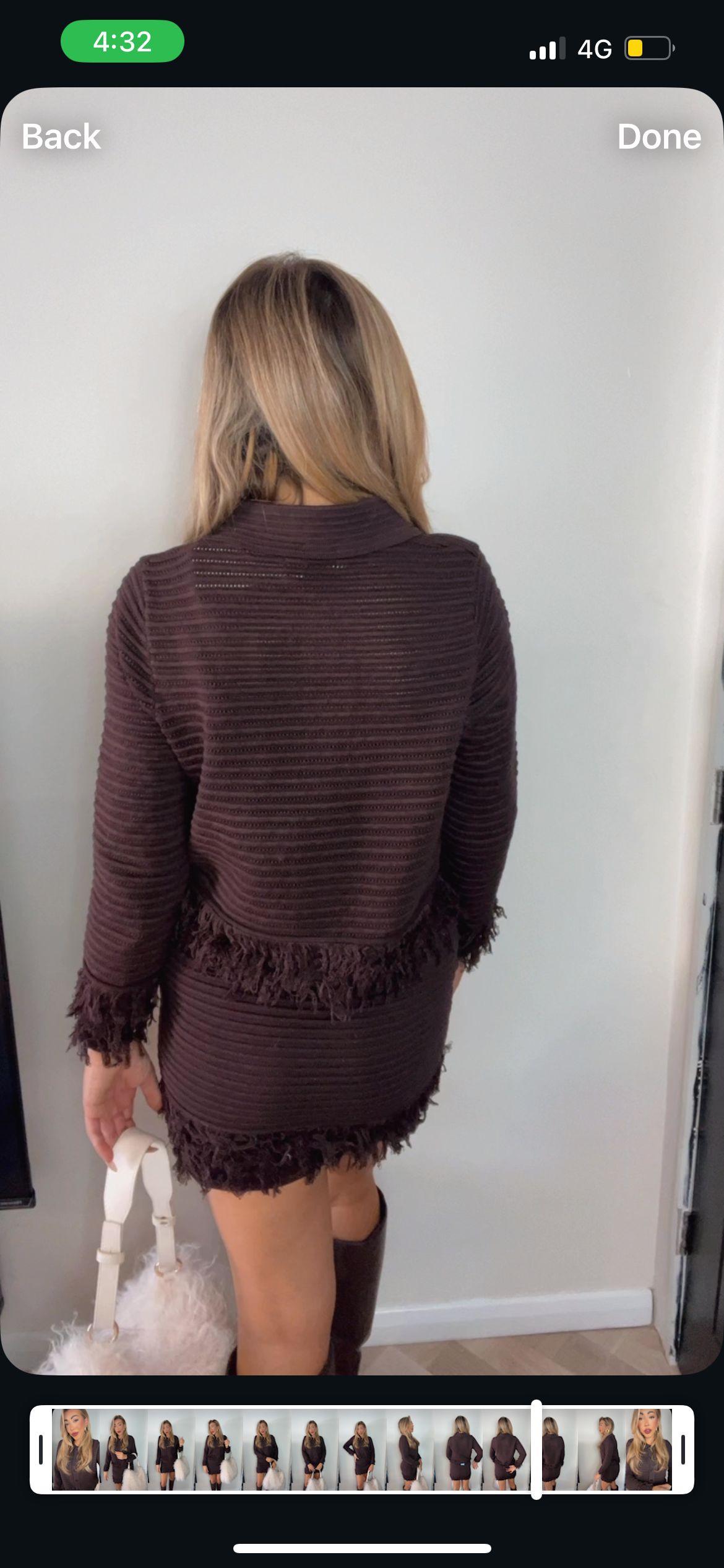 Chocolate fringe coord set (size 10-16)