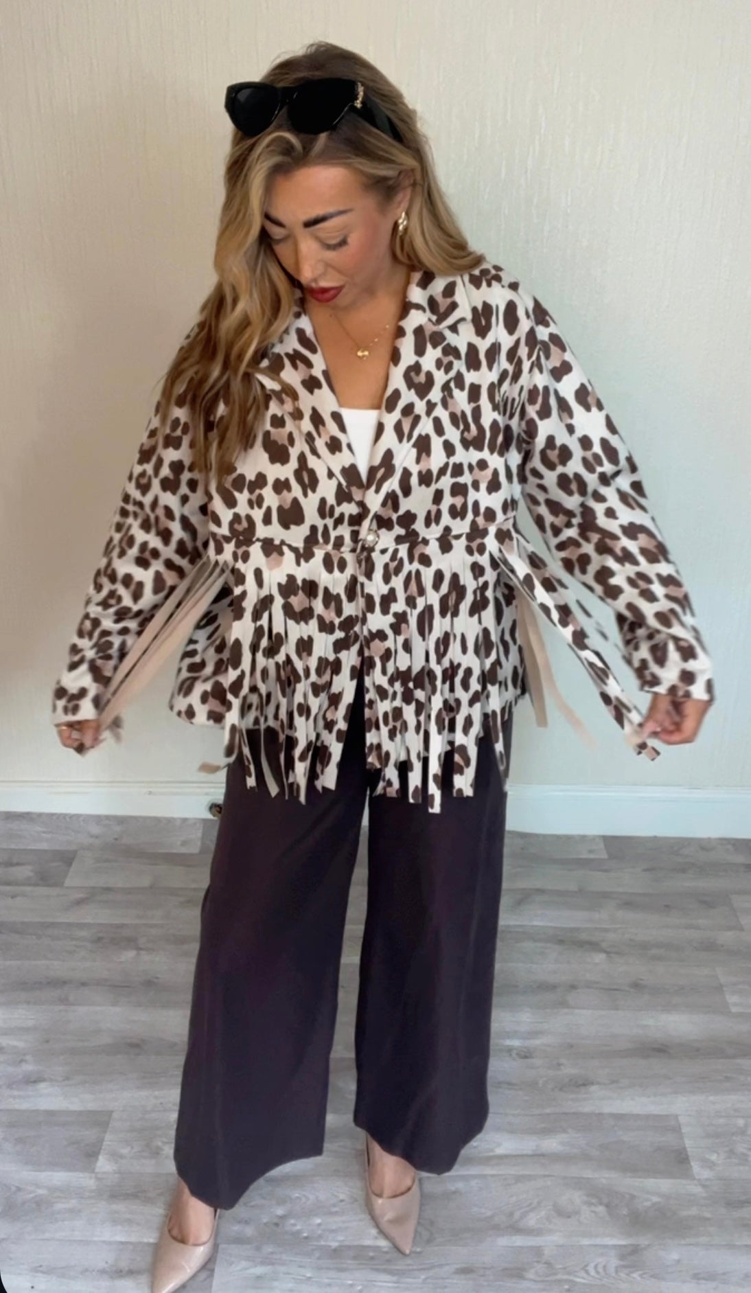 Leopard Tassle jacket (Size 10-20)