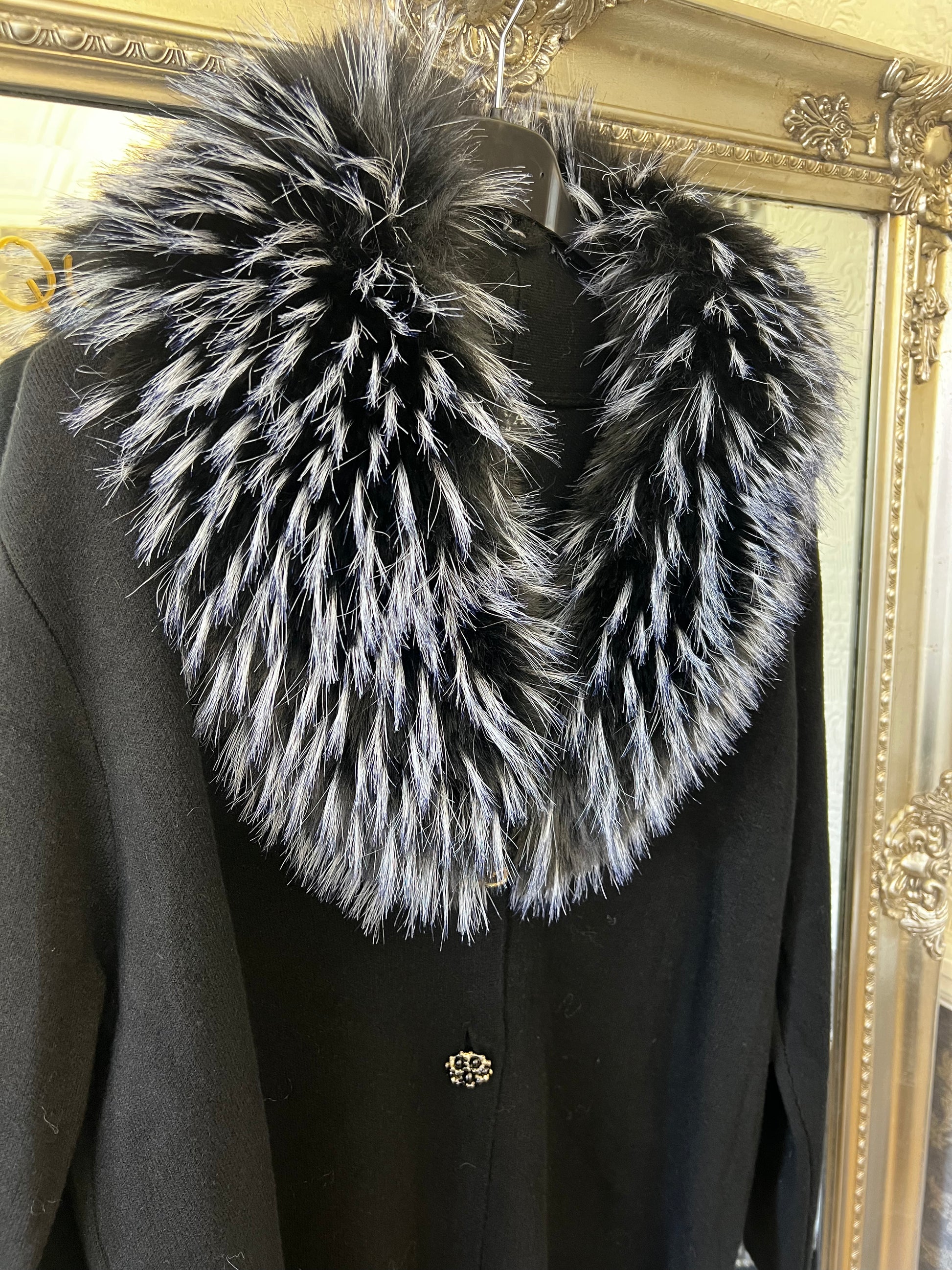 Chanel long fur cardigan