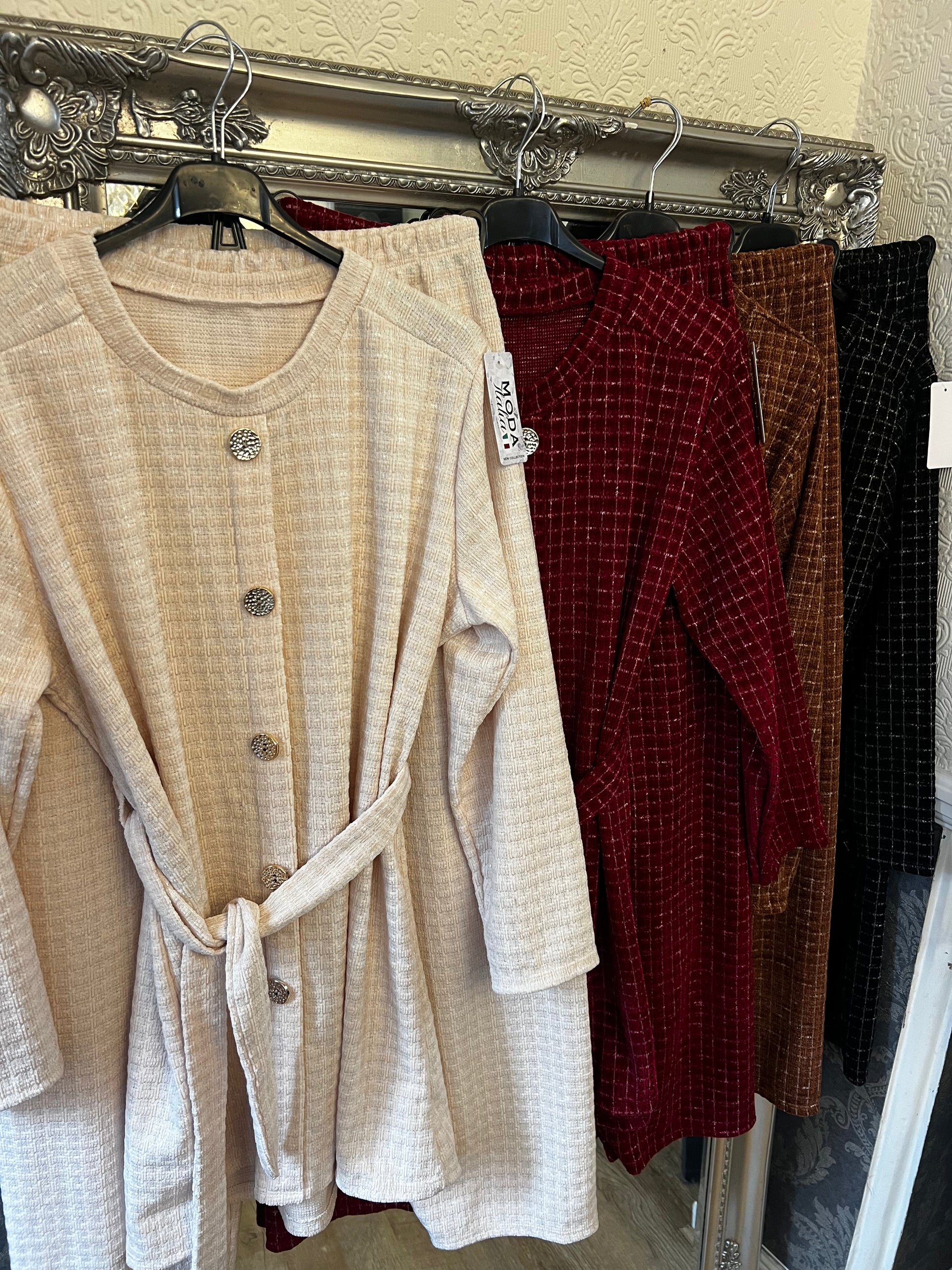Tweed gold button belted co ord set (size 10-18)