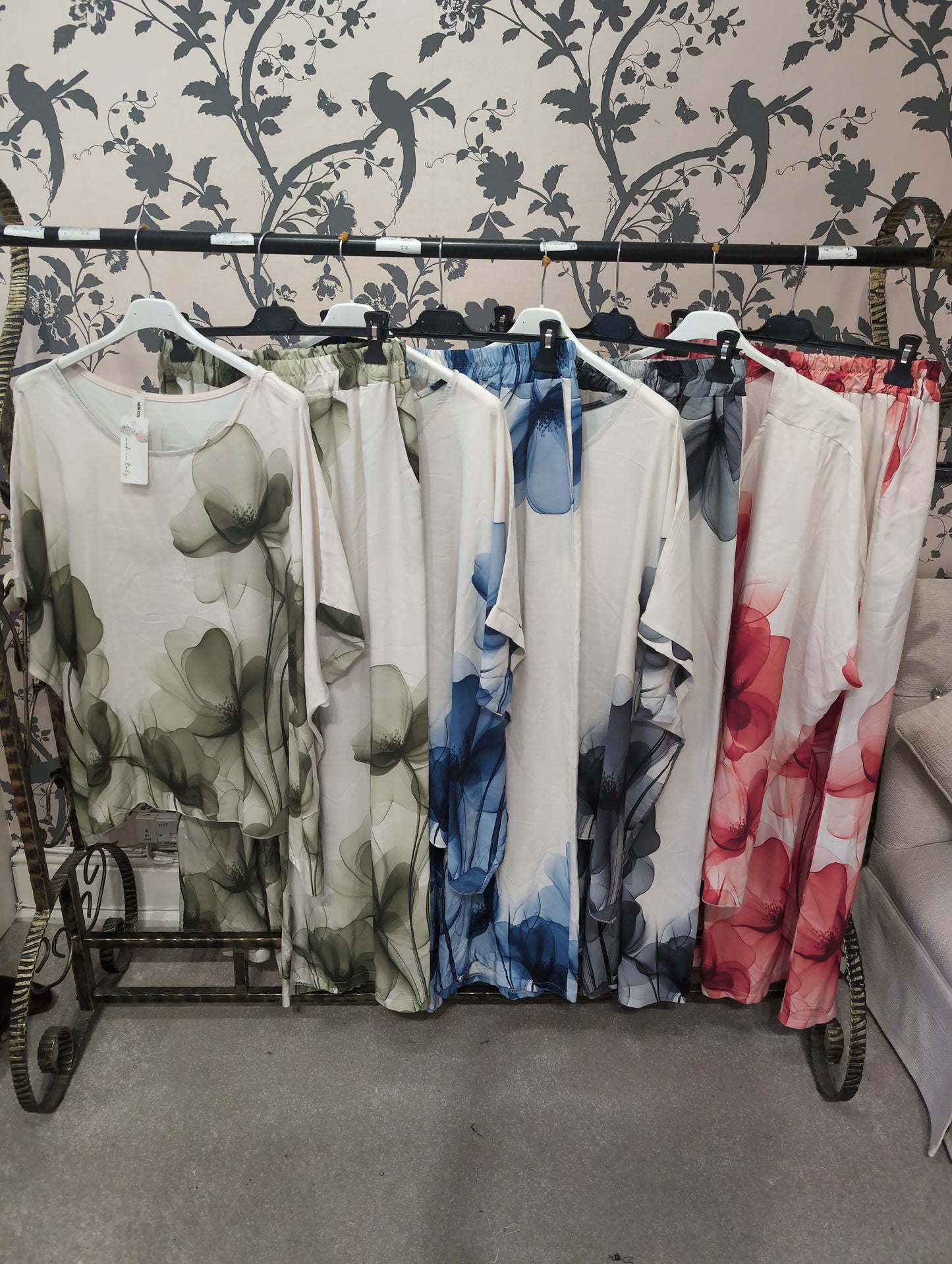 Flower trousers two piece