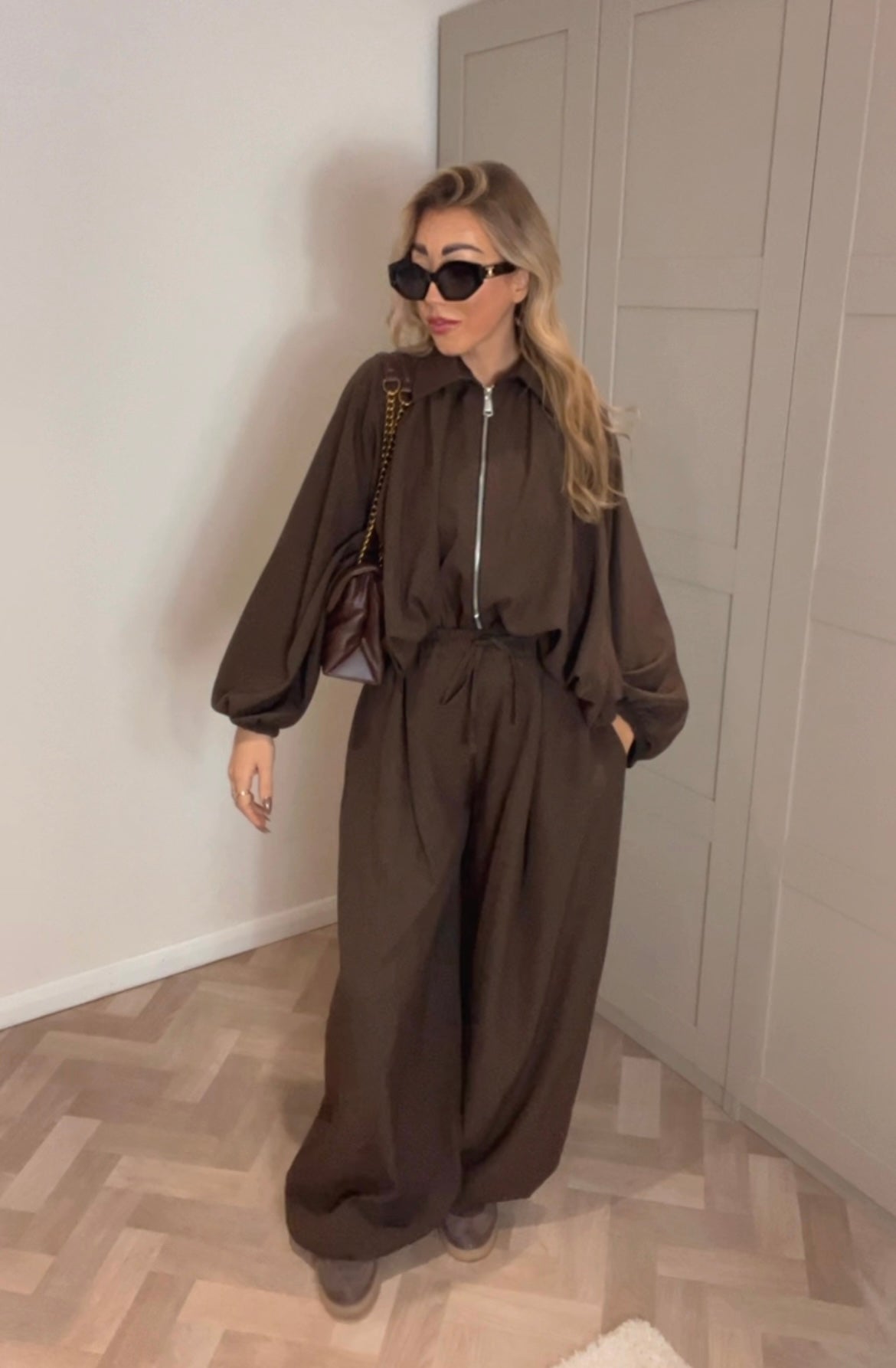 Bomber jacket & High waisted trousers (Size 12-20)