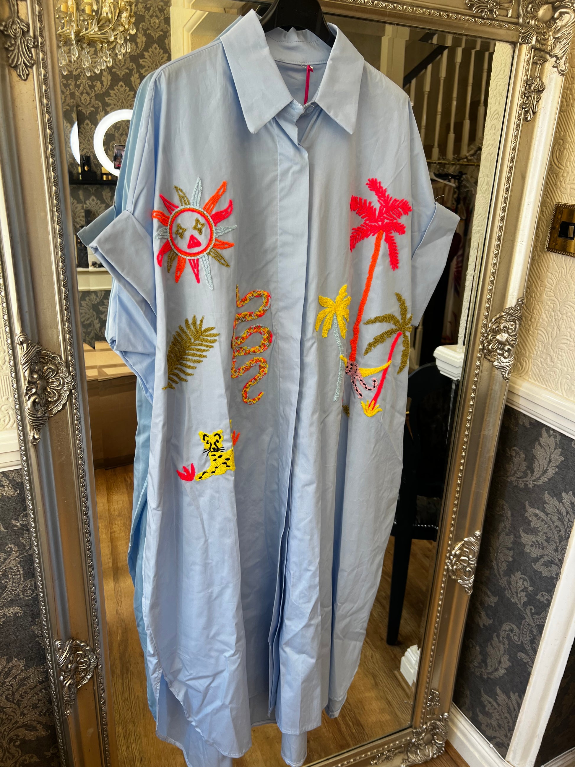 Blue paradise long shirt