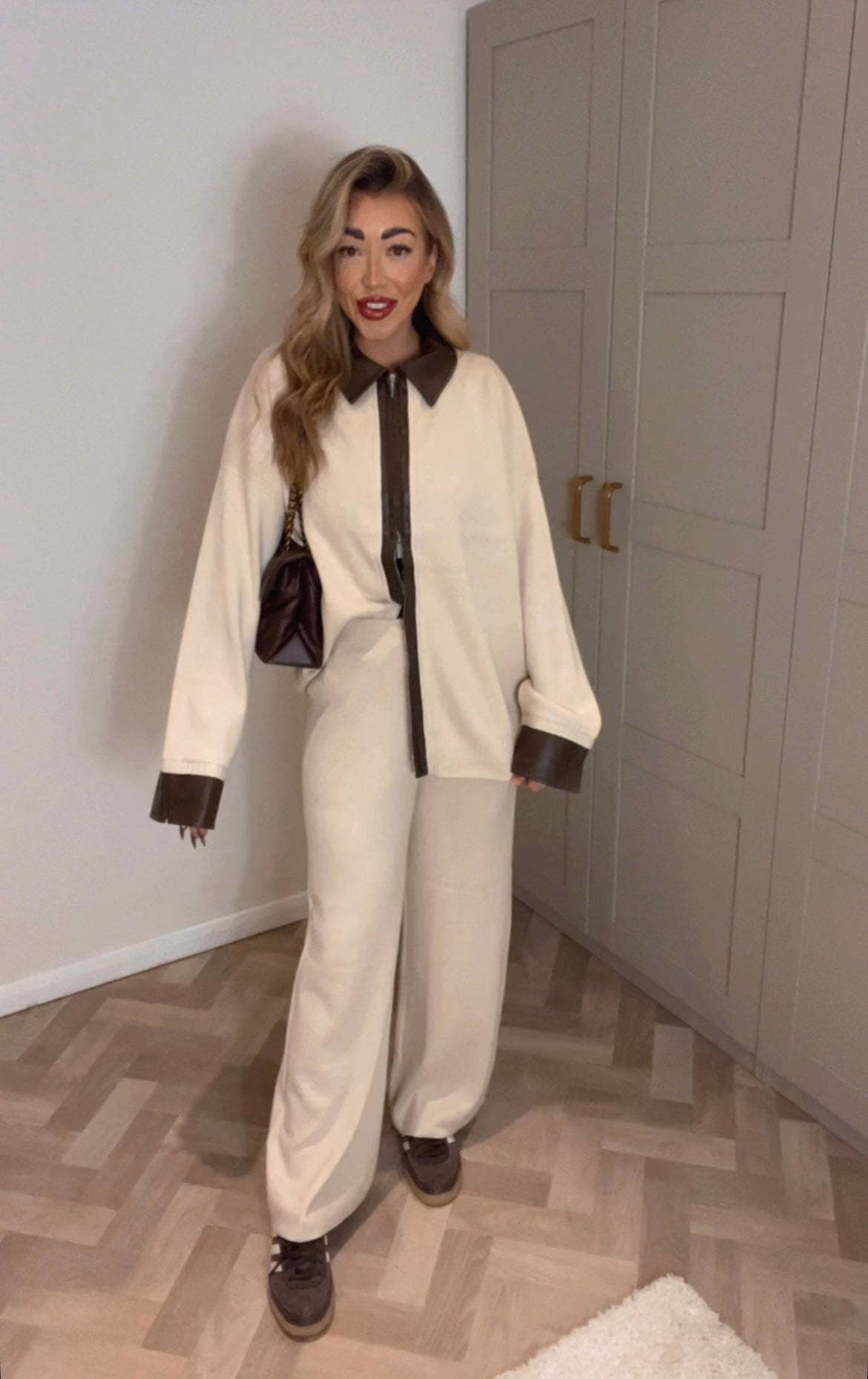 Georgina coord PU leatherette collar and trim