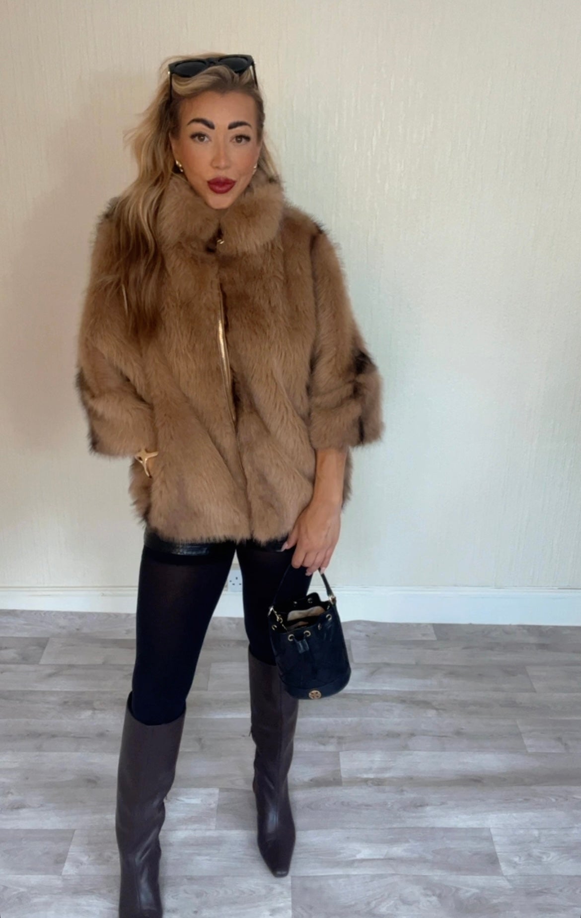 Roxy FauxFur coat Size (8-18)