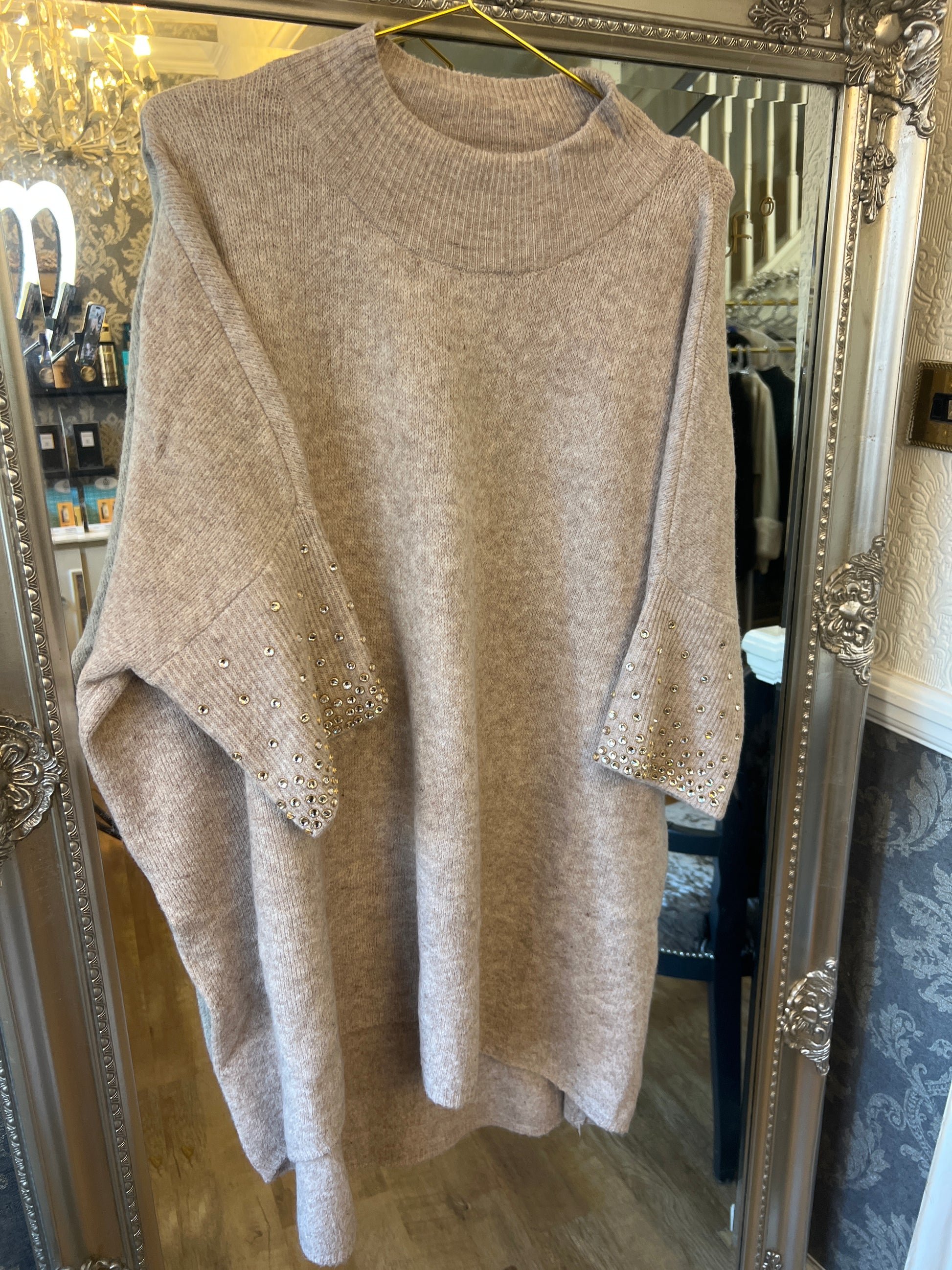 Destiny diamond oversized jumper (one size fits all)