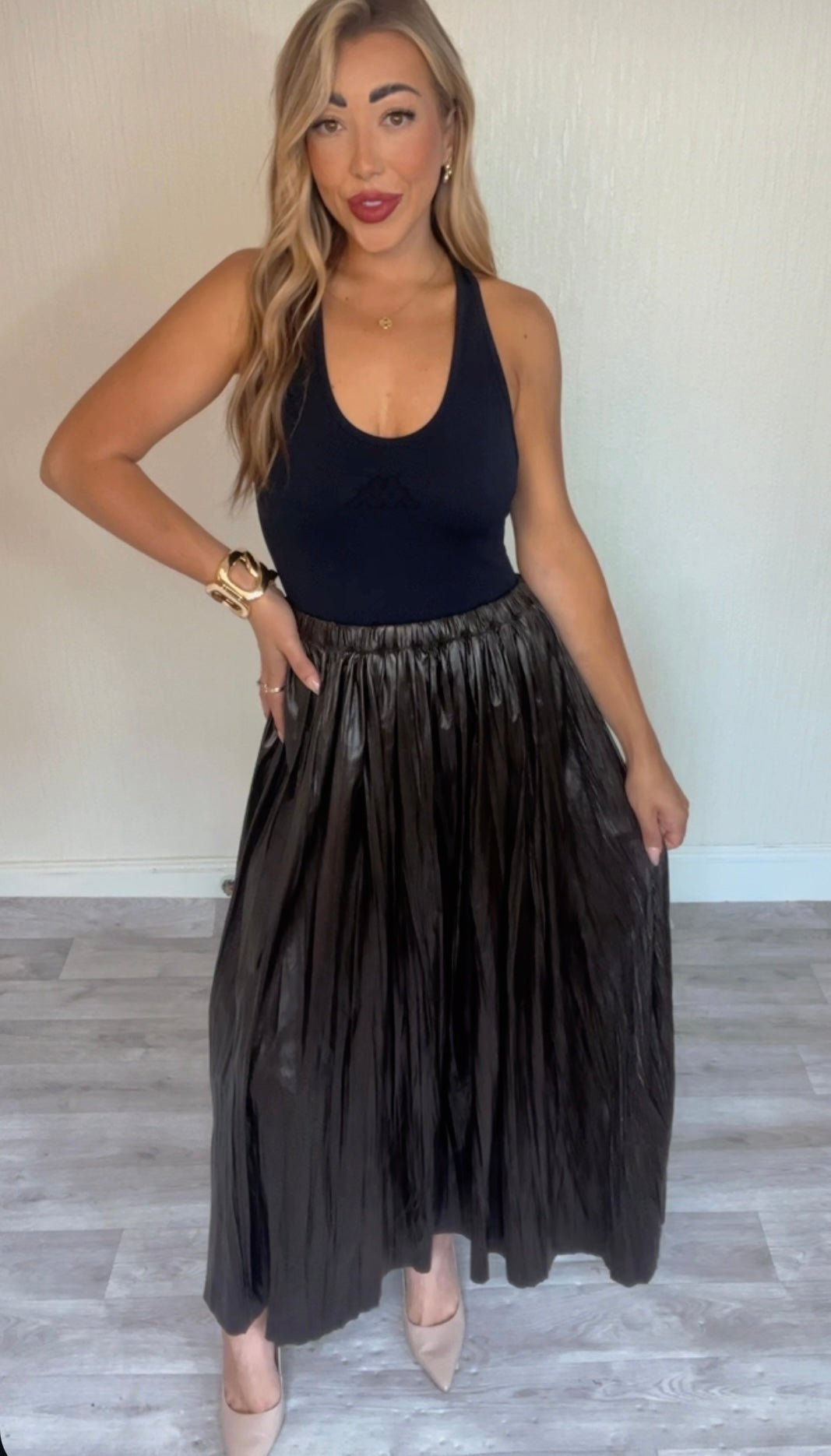Wet look skirt size (One size 12-24)