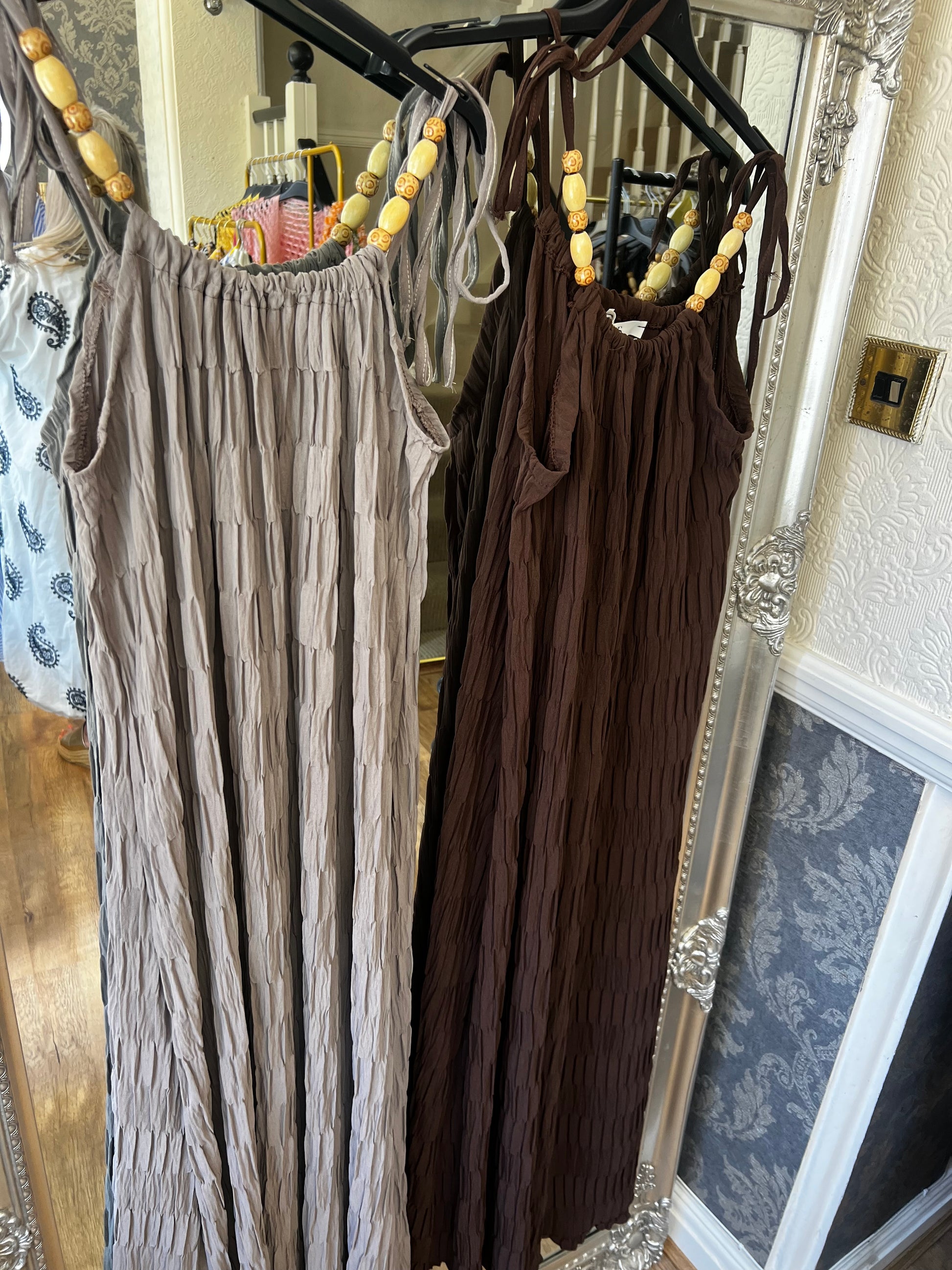 Crinkle beaded dress (size 10-22)