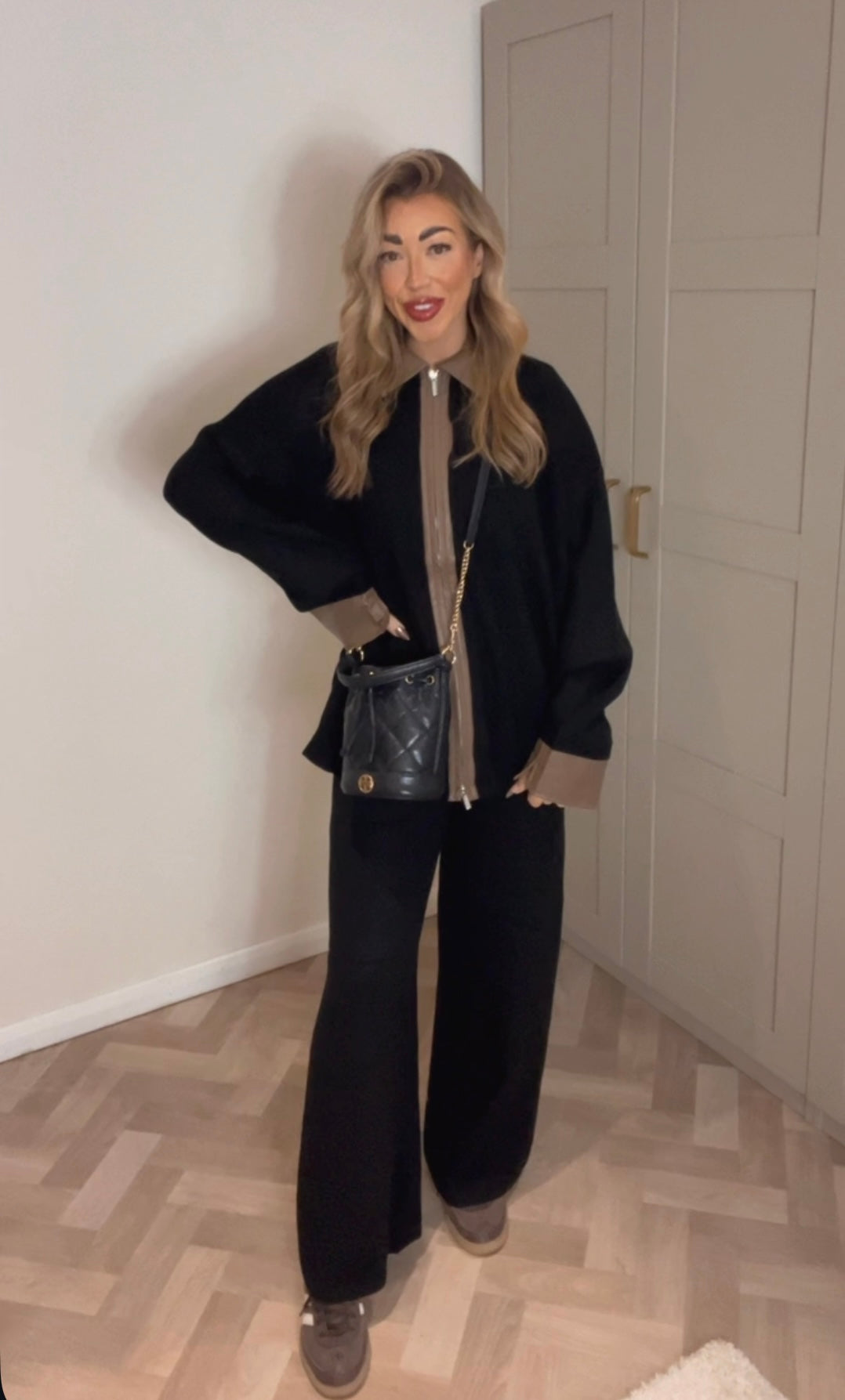 Georgina coord PU leatherette collar and trim