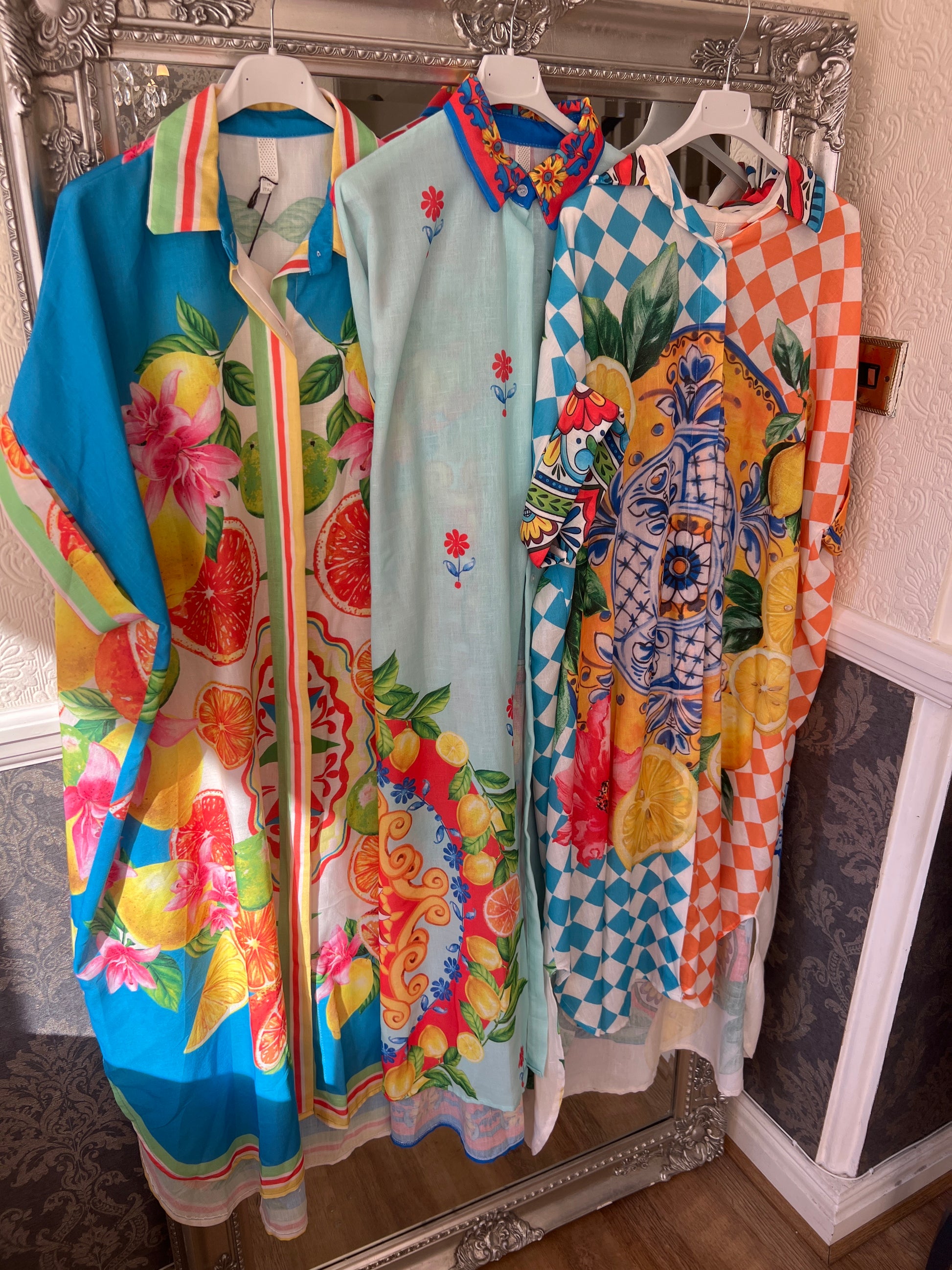 Exotic long shirt dress (Size 10-24)