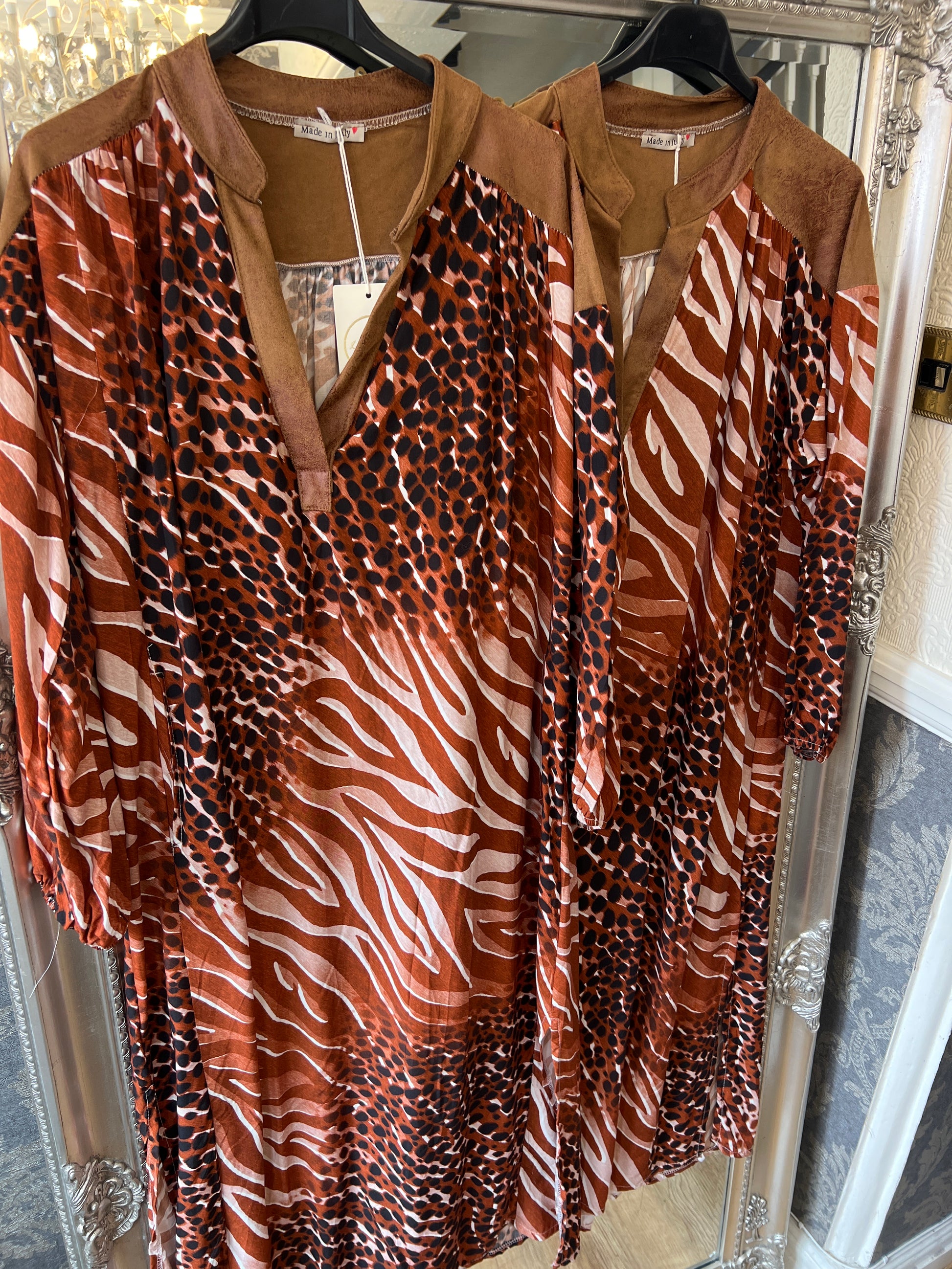 Zena zebra suede detail dress (size 12-20)