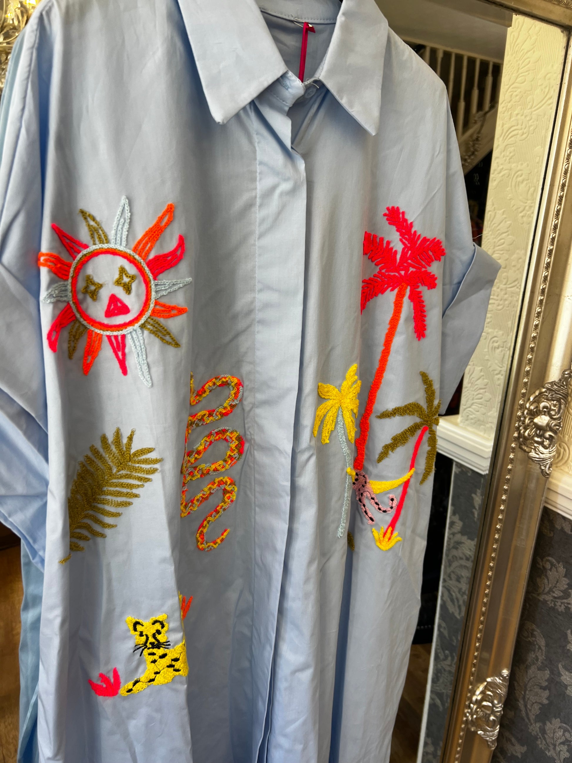 Blue paradise long shirt