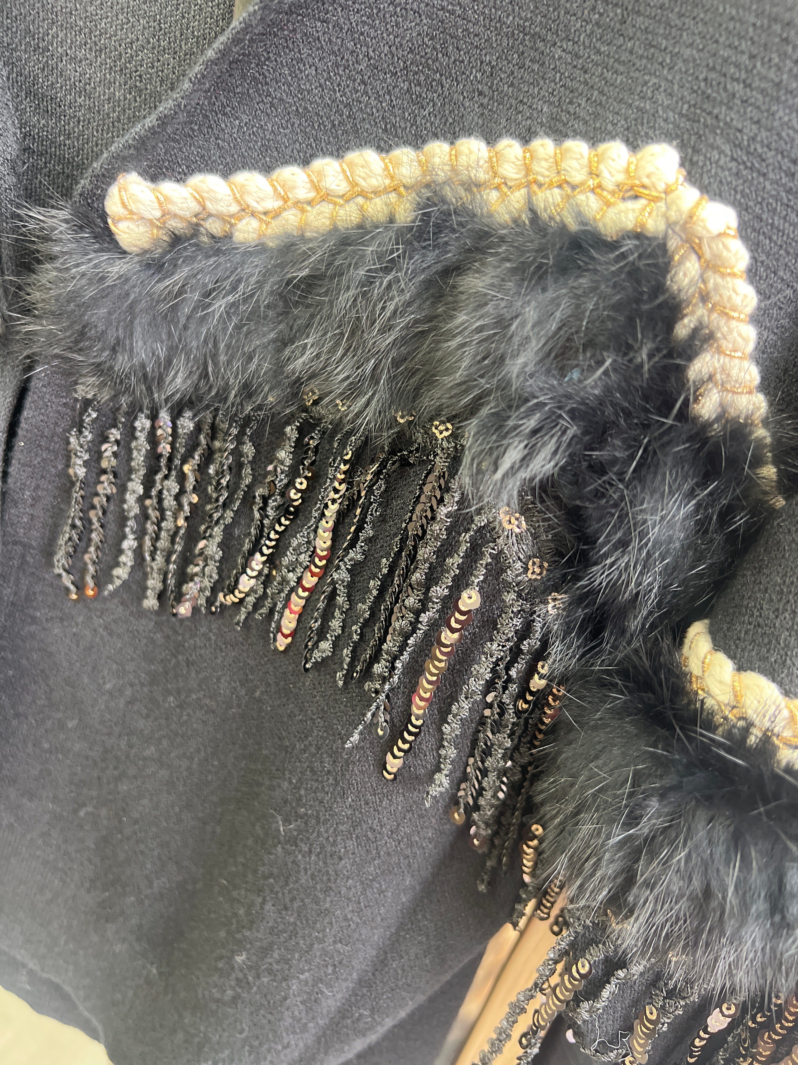 Irene fur sparkle cardigan (size 8-14)