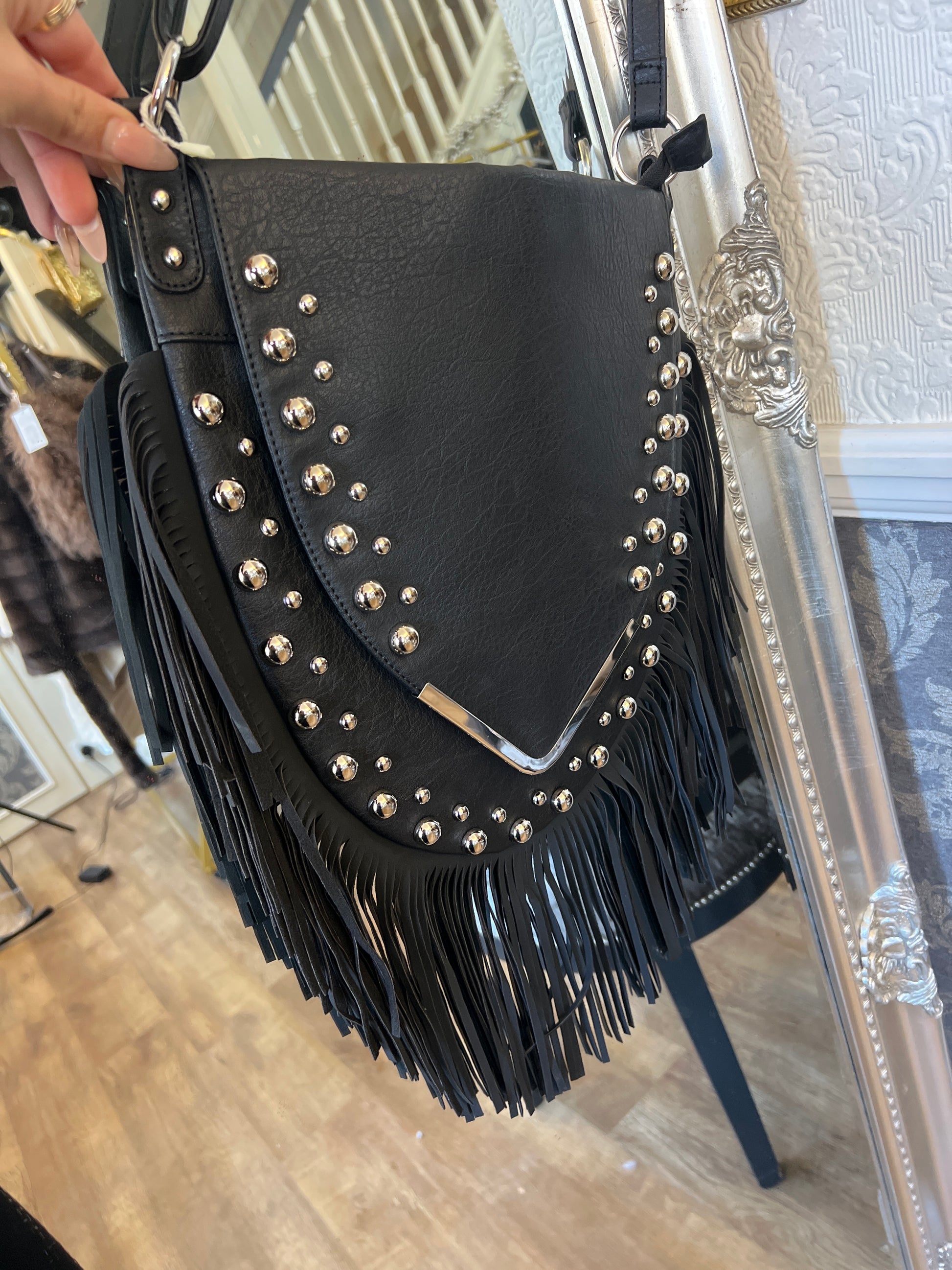 Tassel black bag