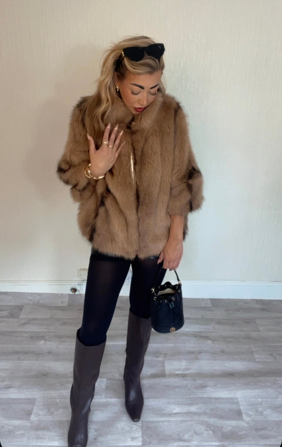 Roxy FauxFur coat Size (8-18)