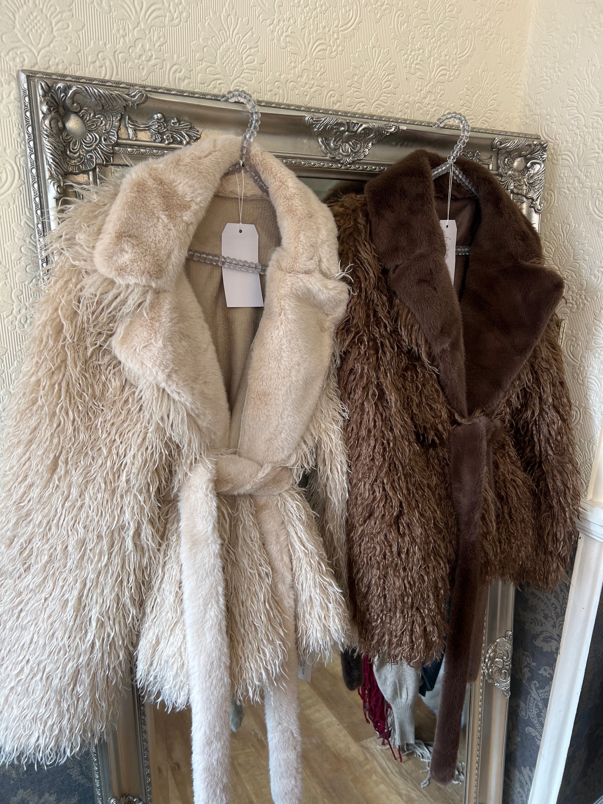 Shaggy fur coat (Size 10-16/18)