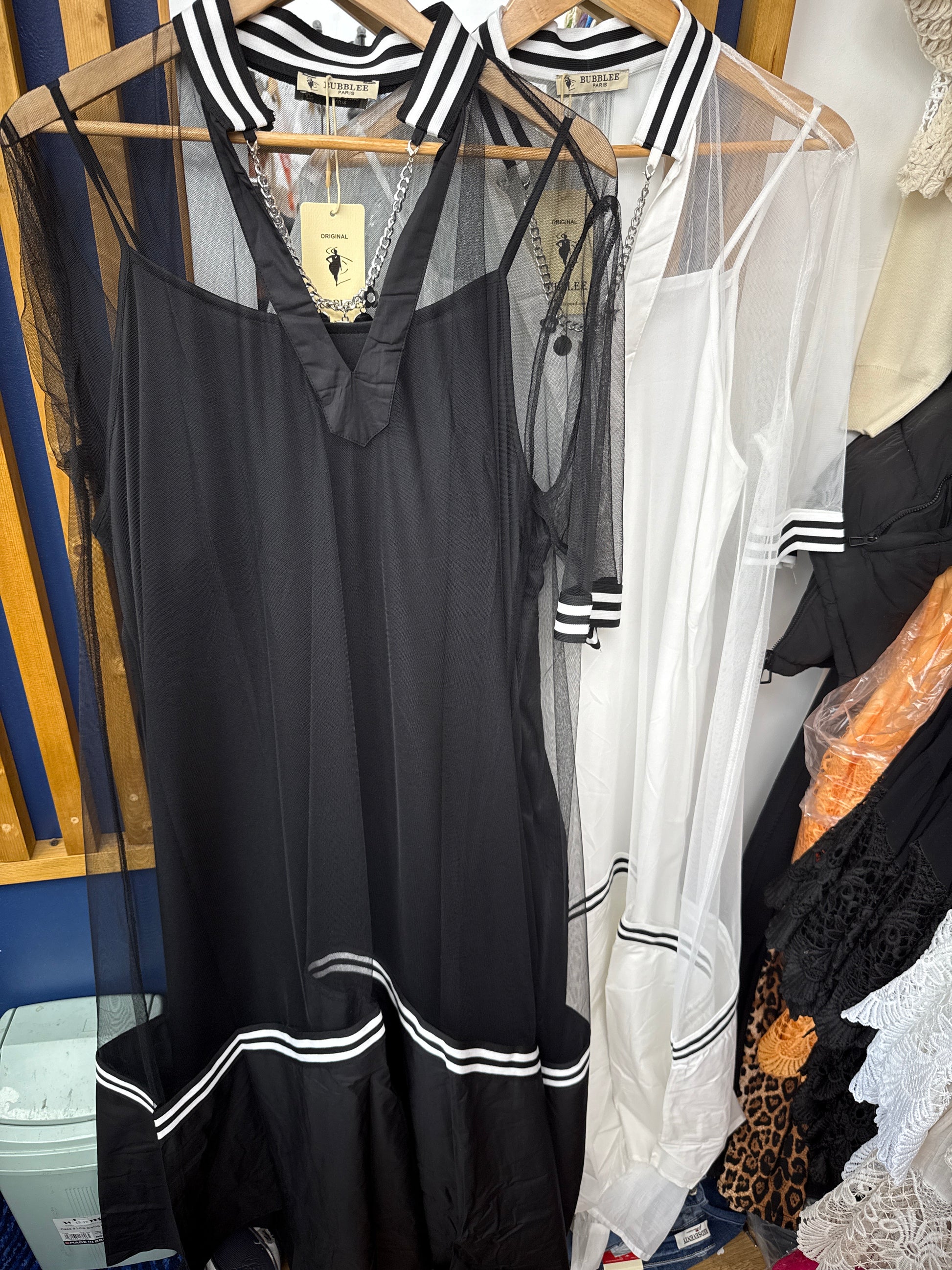 Tennis mesh dress with slip (12-22)