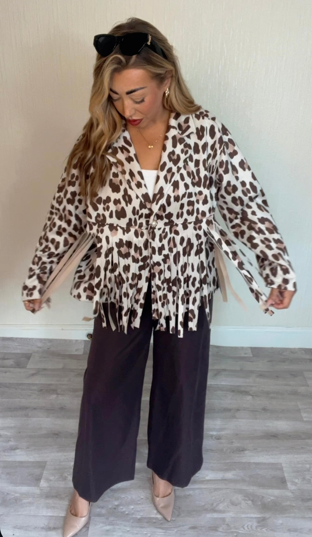 Leopard Tassle jacket (Size 10-20)