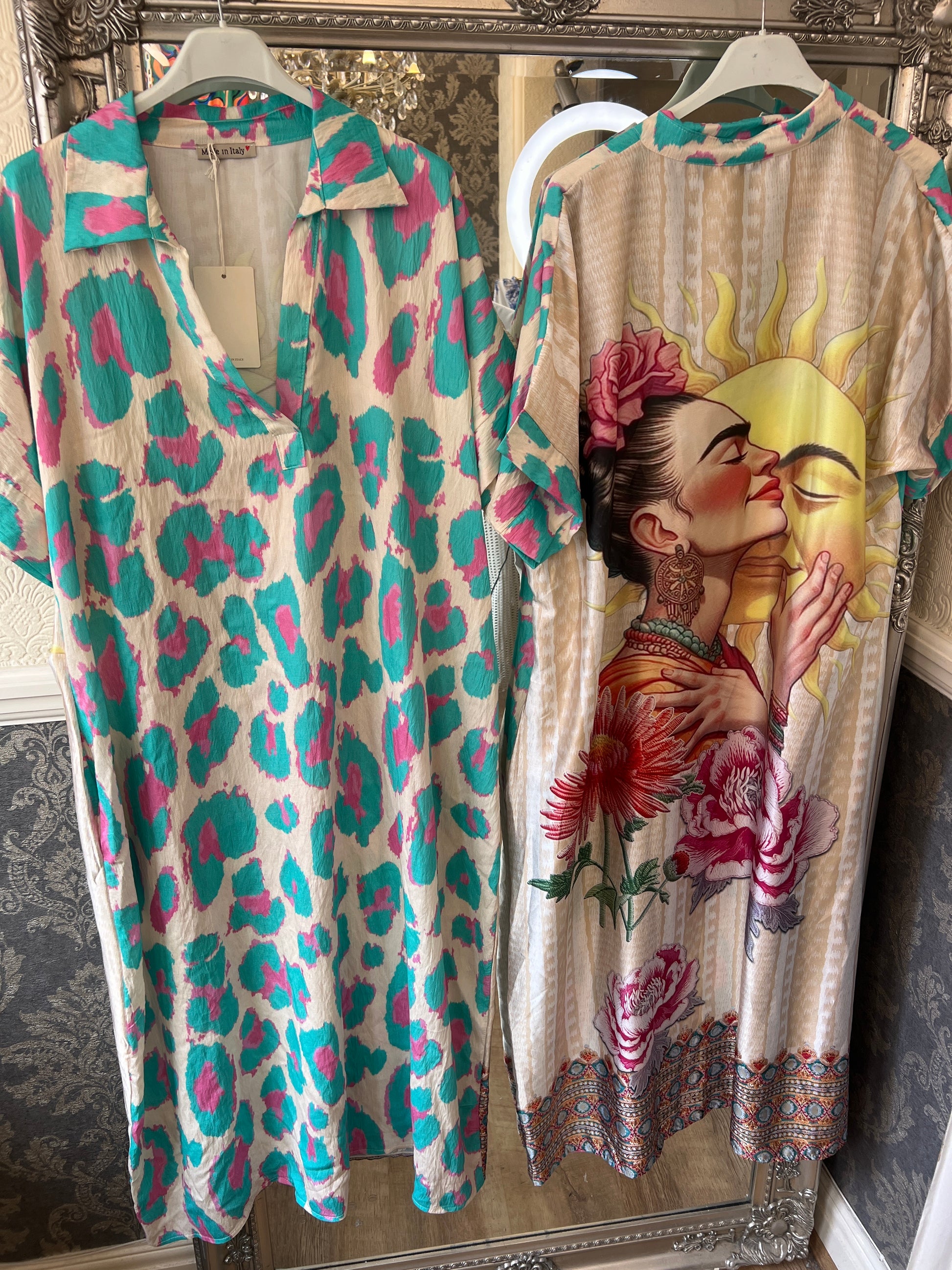 Leopard sun shirt dress (12-20)
