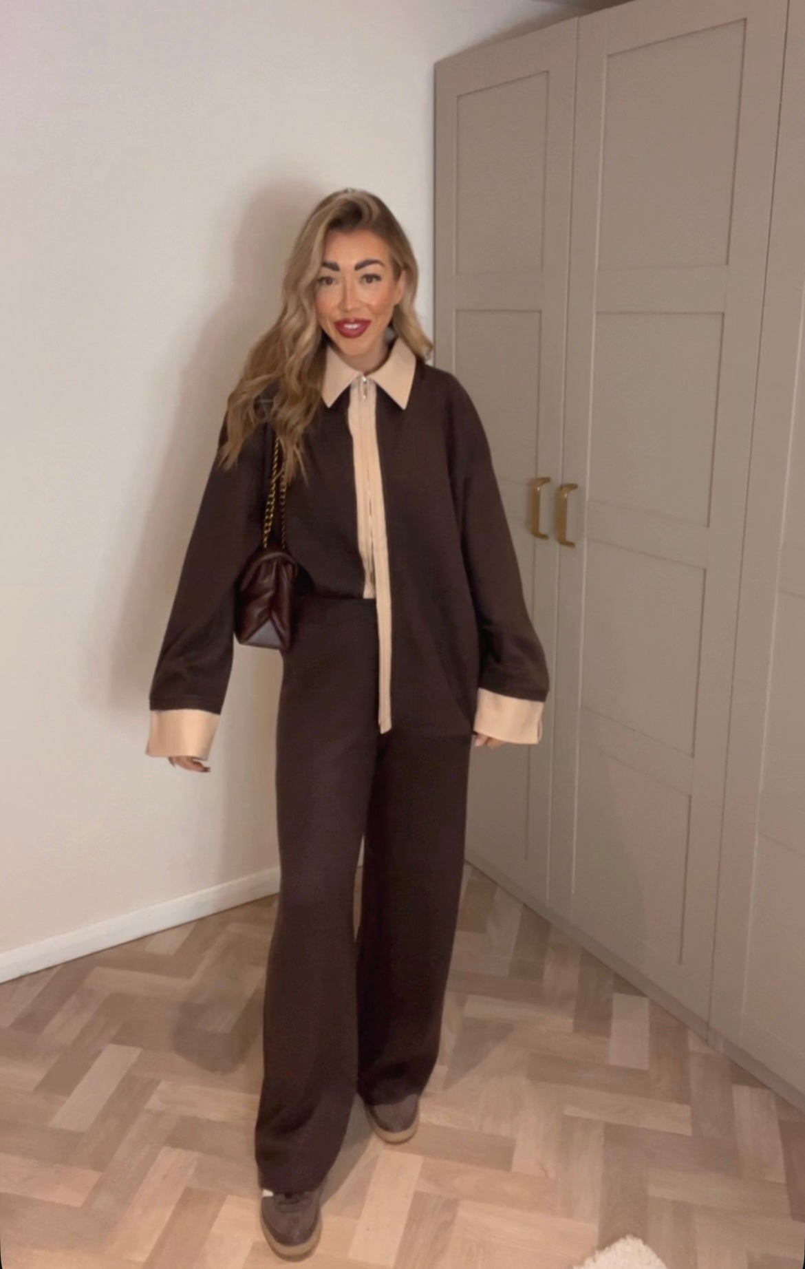 Georgina coord PU leatherette collar and trim