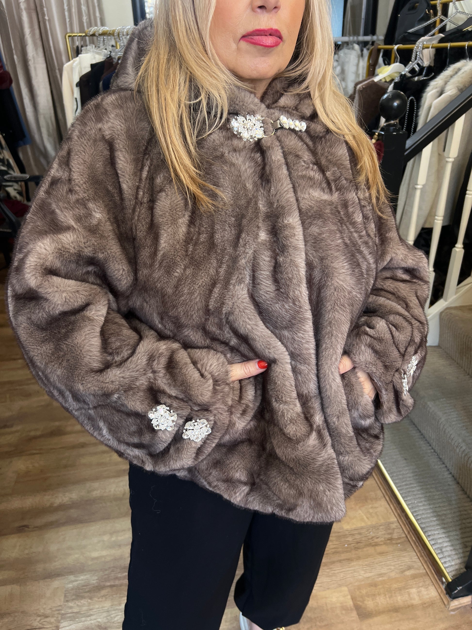Francesca diamond coat (Size 10-22)