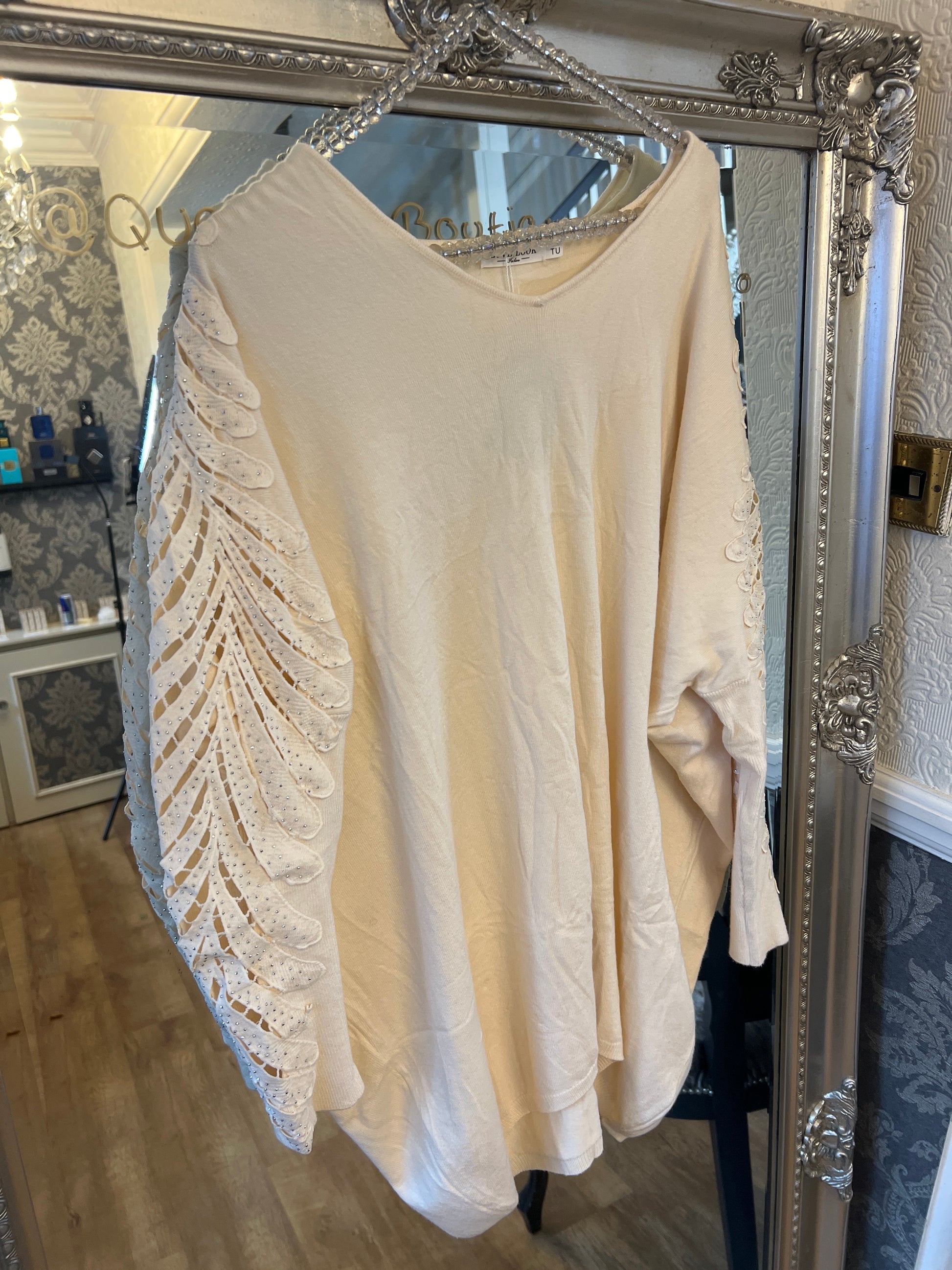 Black Sparkle arm detail jumper (Size 10-20)