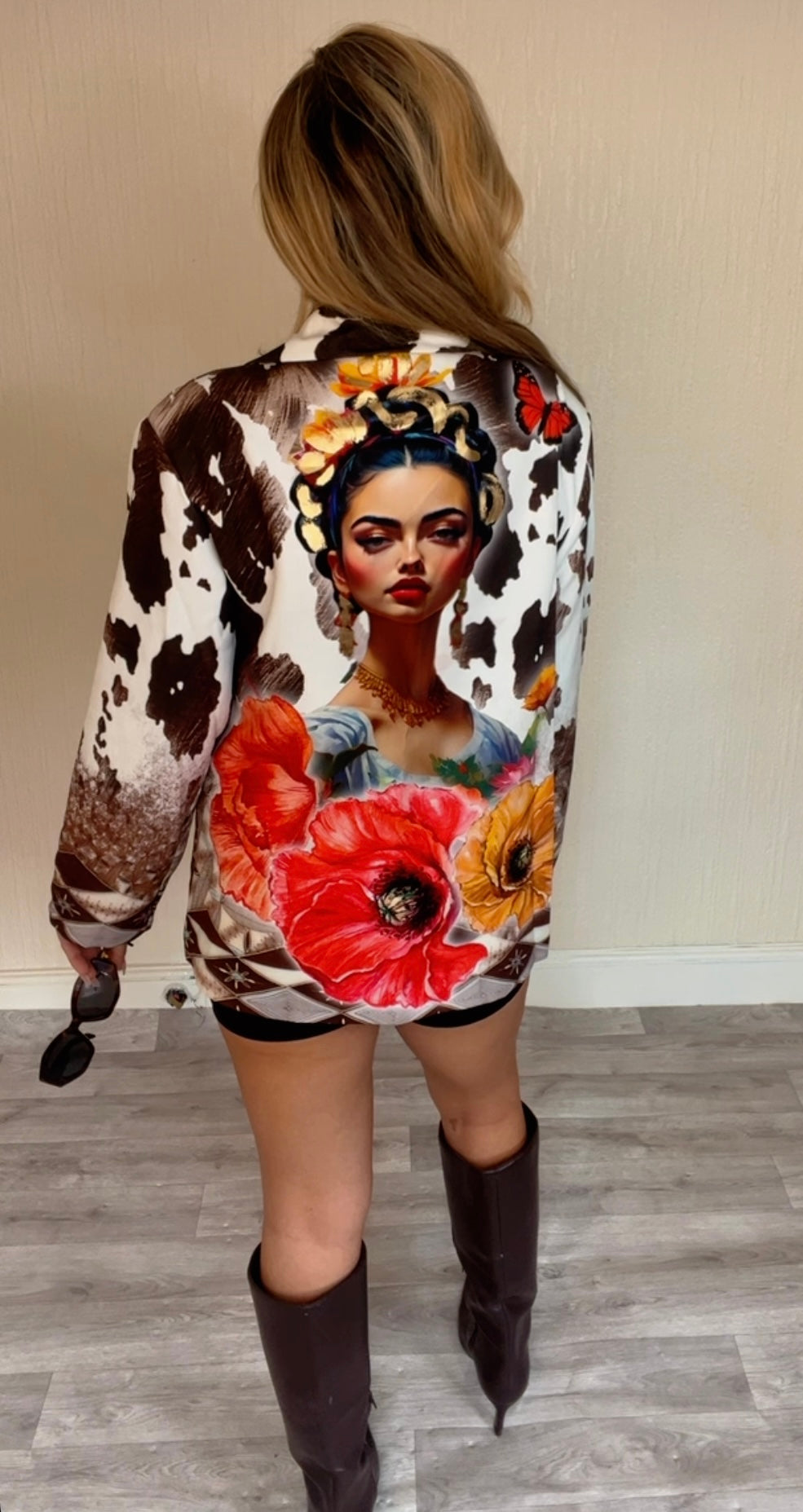 Freda cow print blazer (Size 8-14)