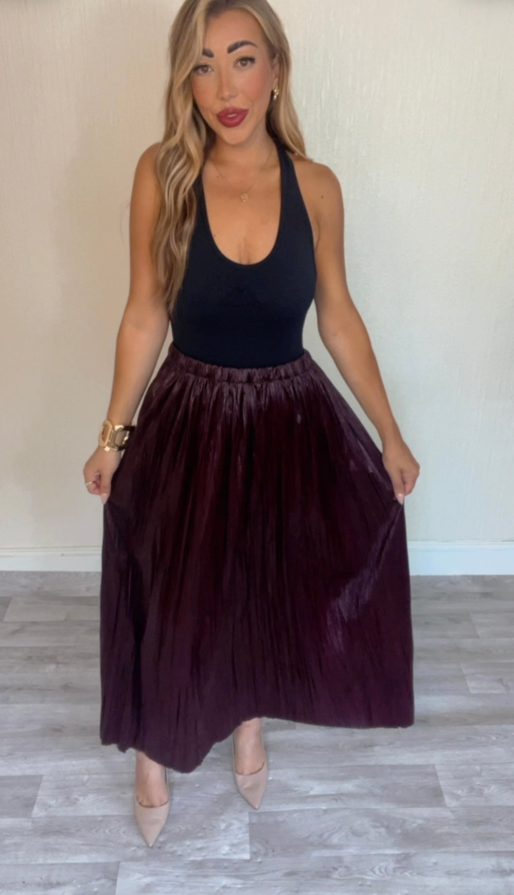 Wet look skirt size (One size 12-24)