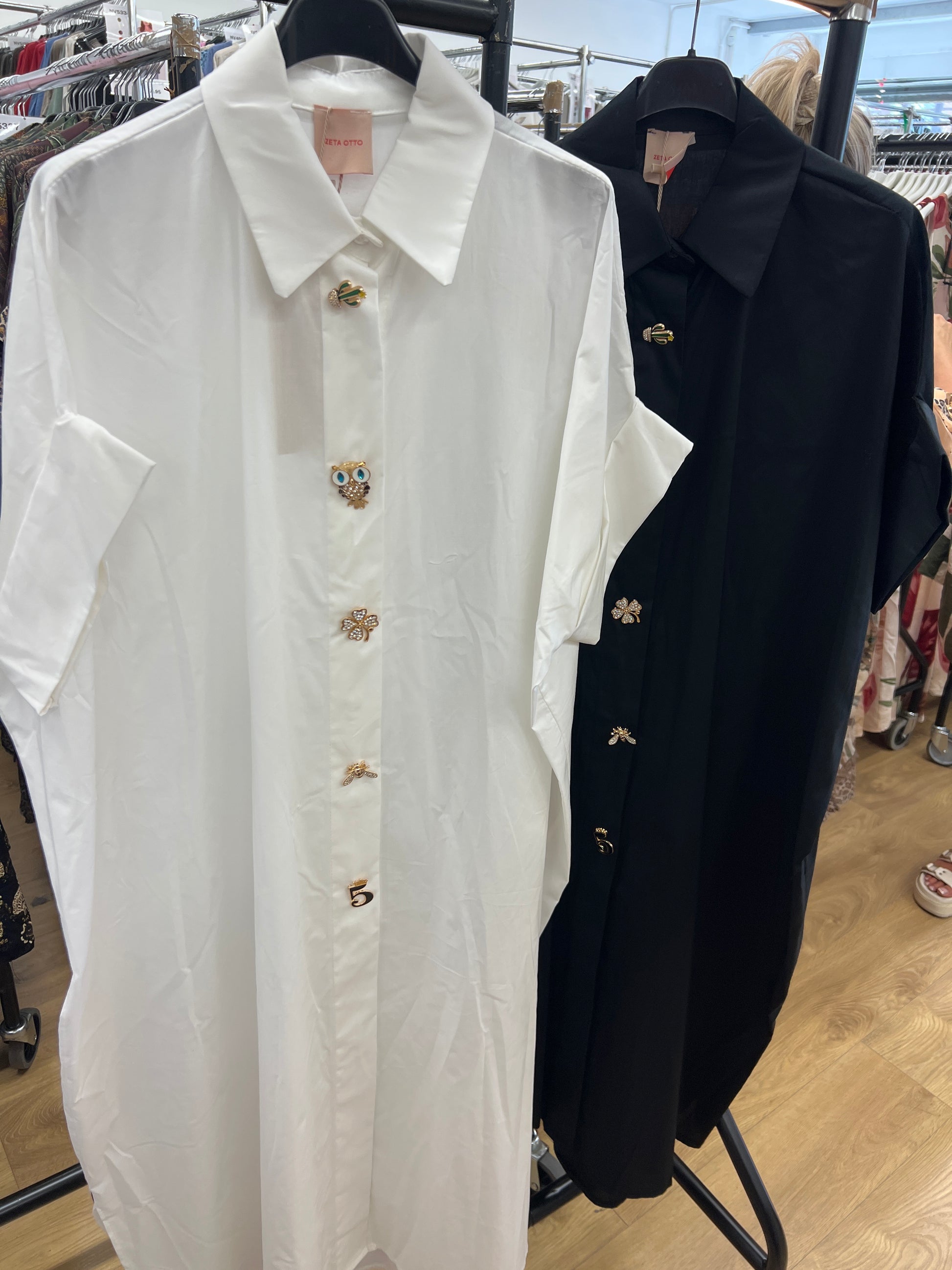 Broach shirt dress (Size 10-24)