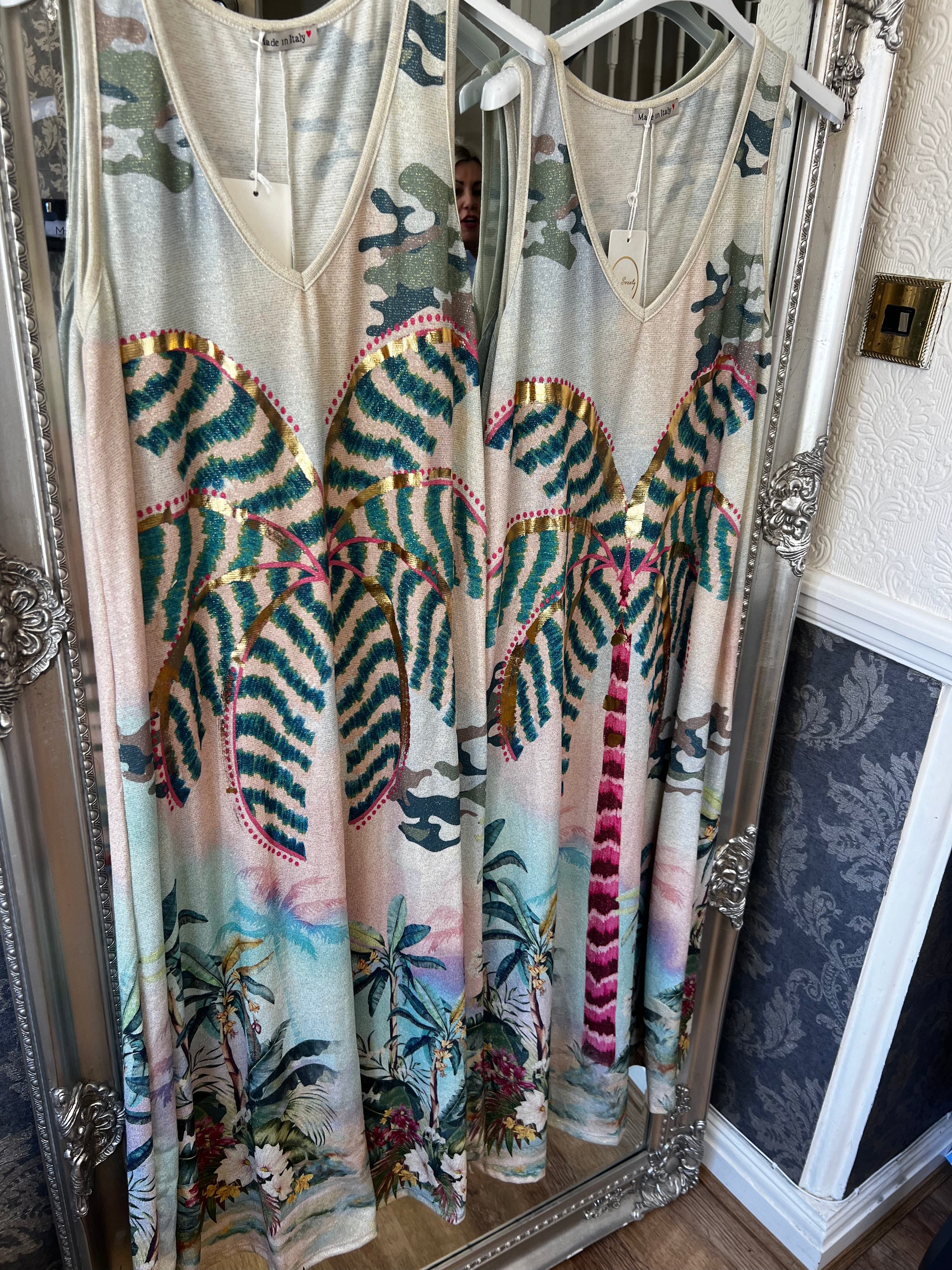 Paradise pastel shimmer dress (size 10-20)