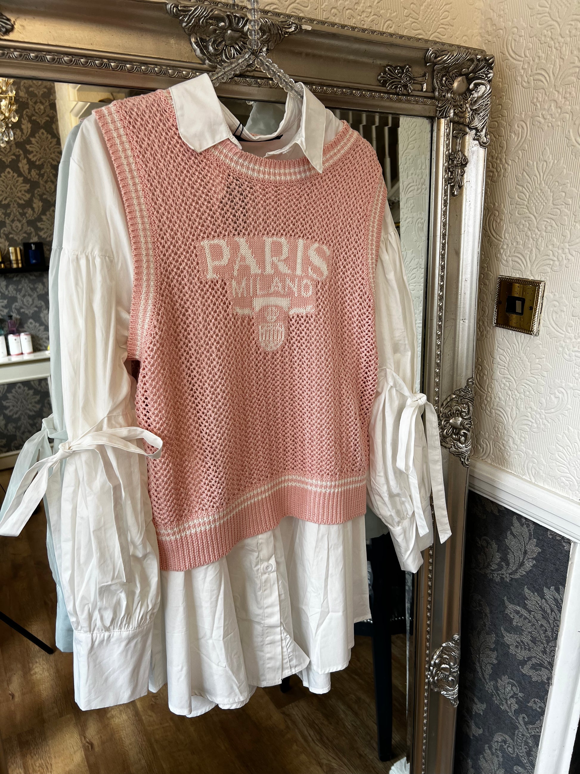 Pink Paris Tank Top (One size 8-18)