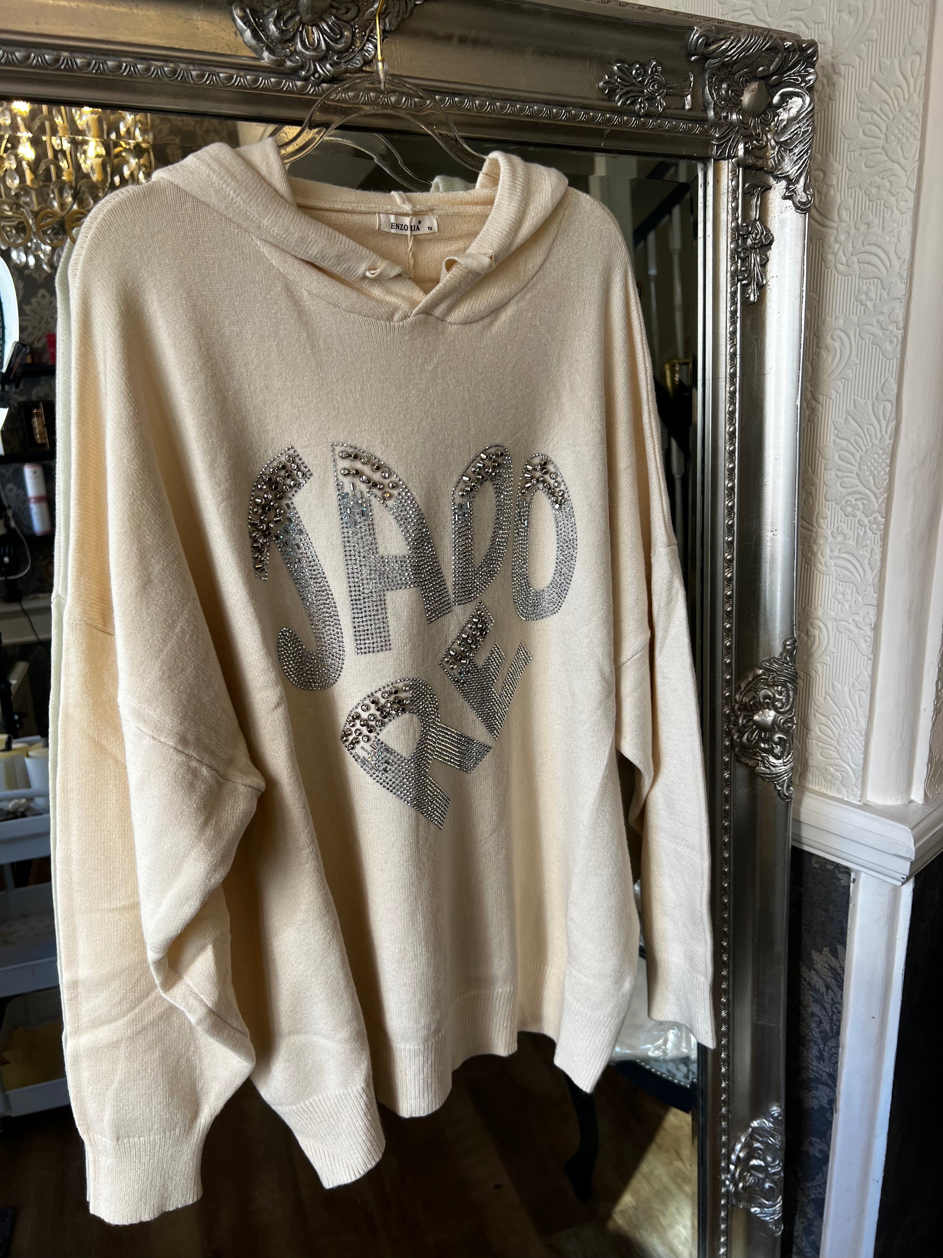Jadore sparkle hooded jumper (Size 10-20)