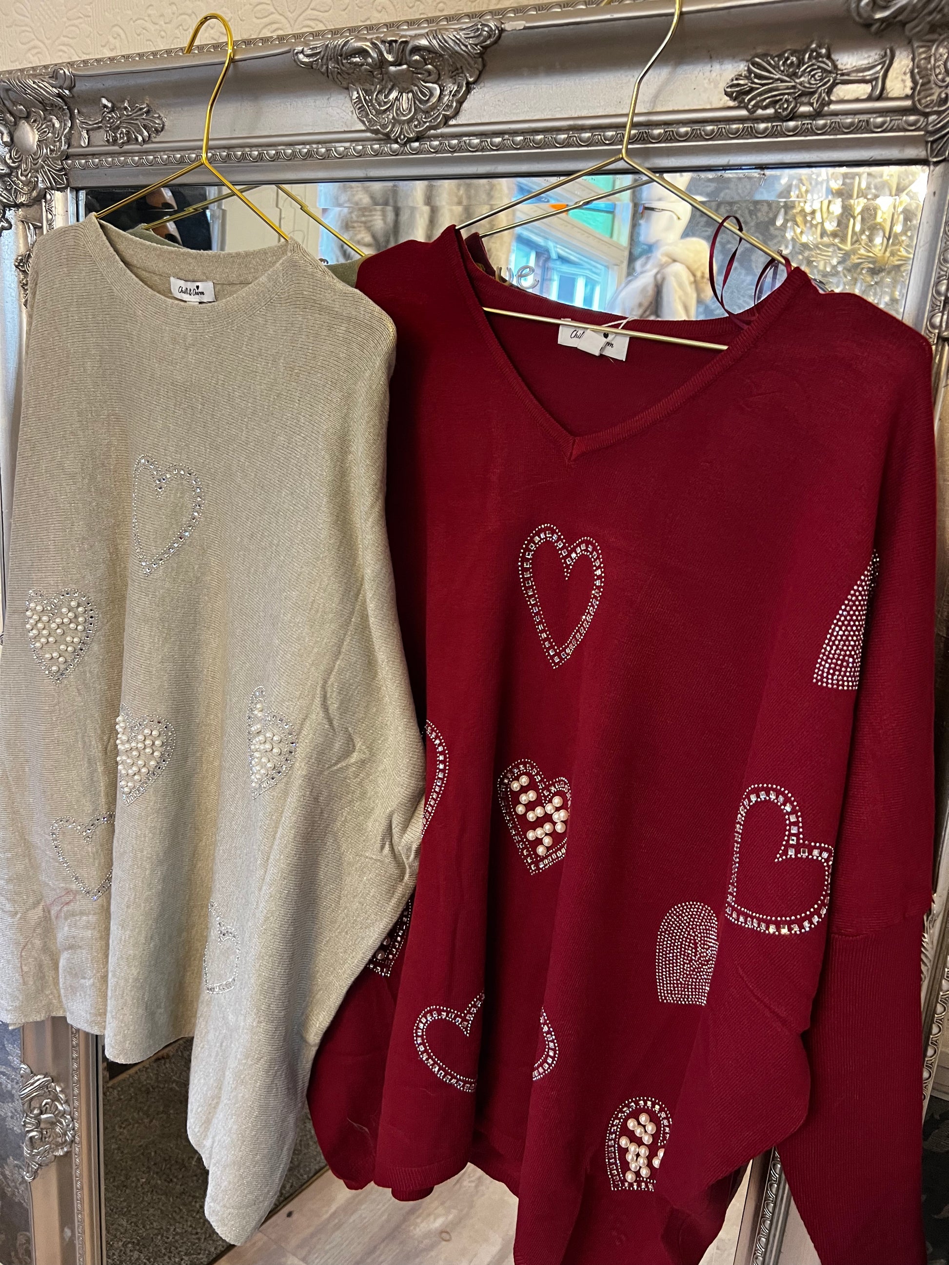 Heart pearl jumper (size 10-26)