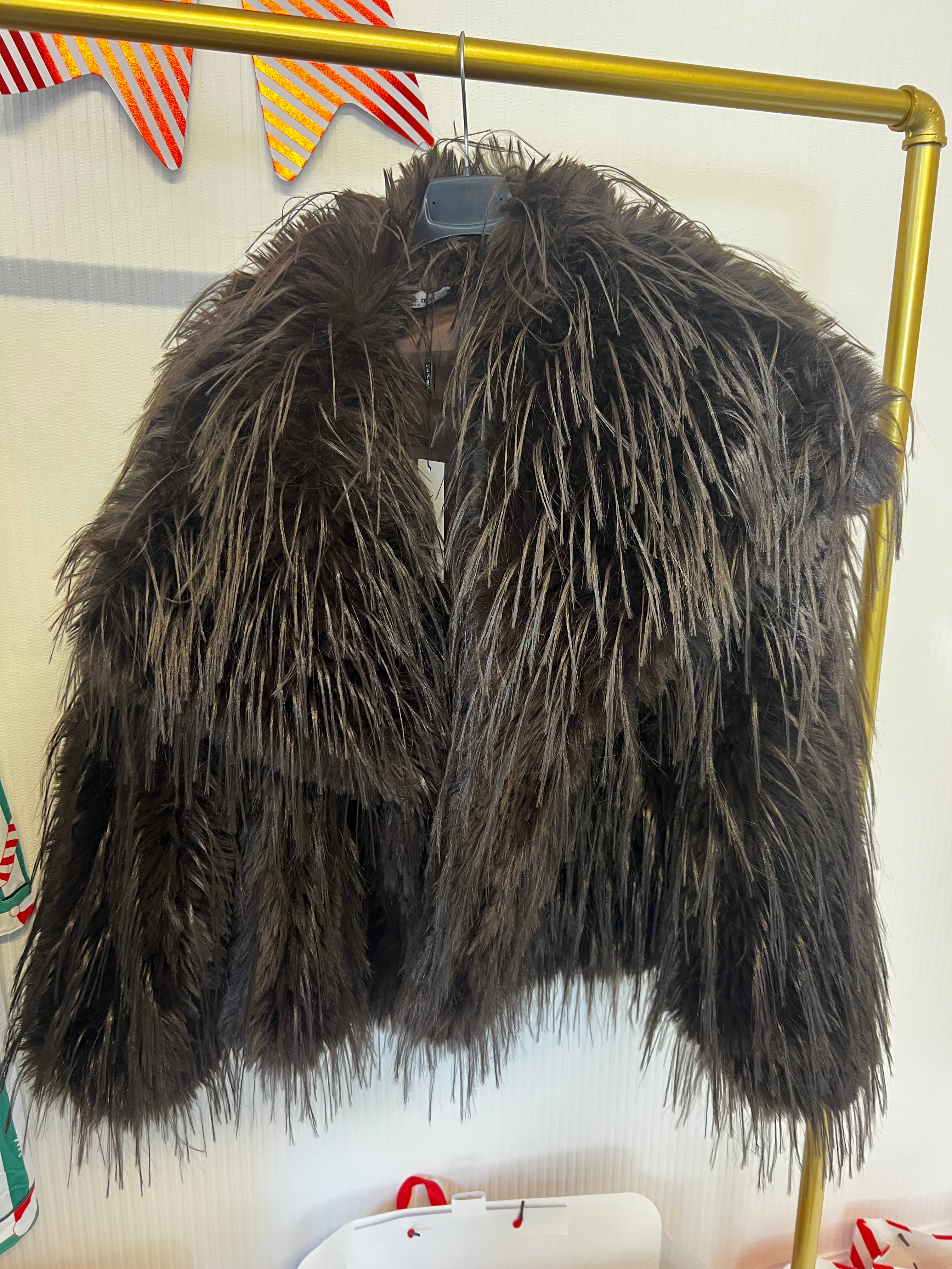 Frankie fur feather coat