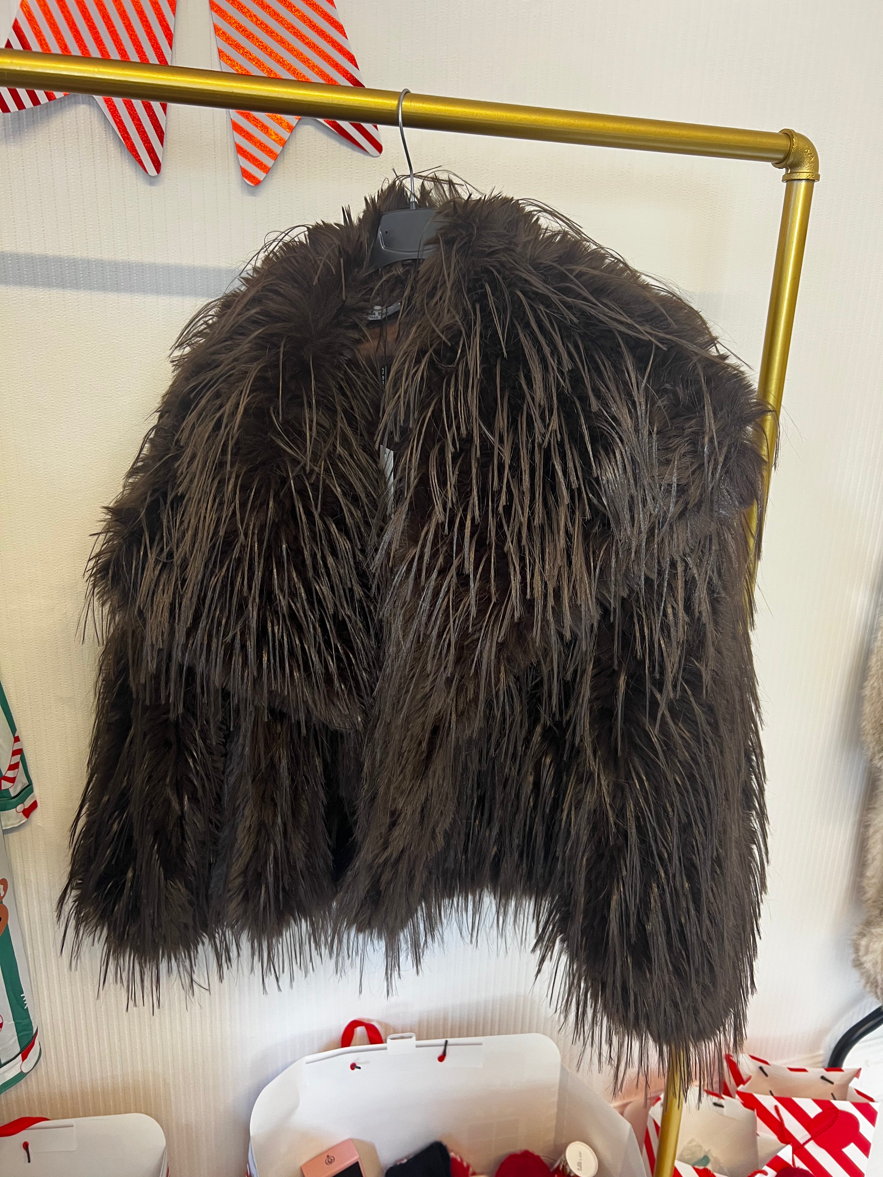 Frankie fur feather coat