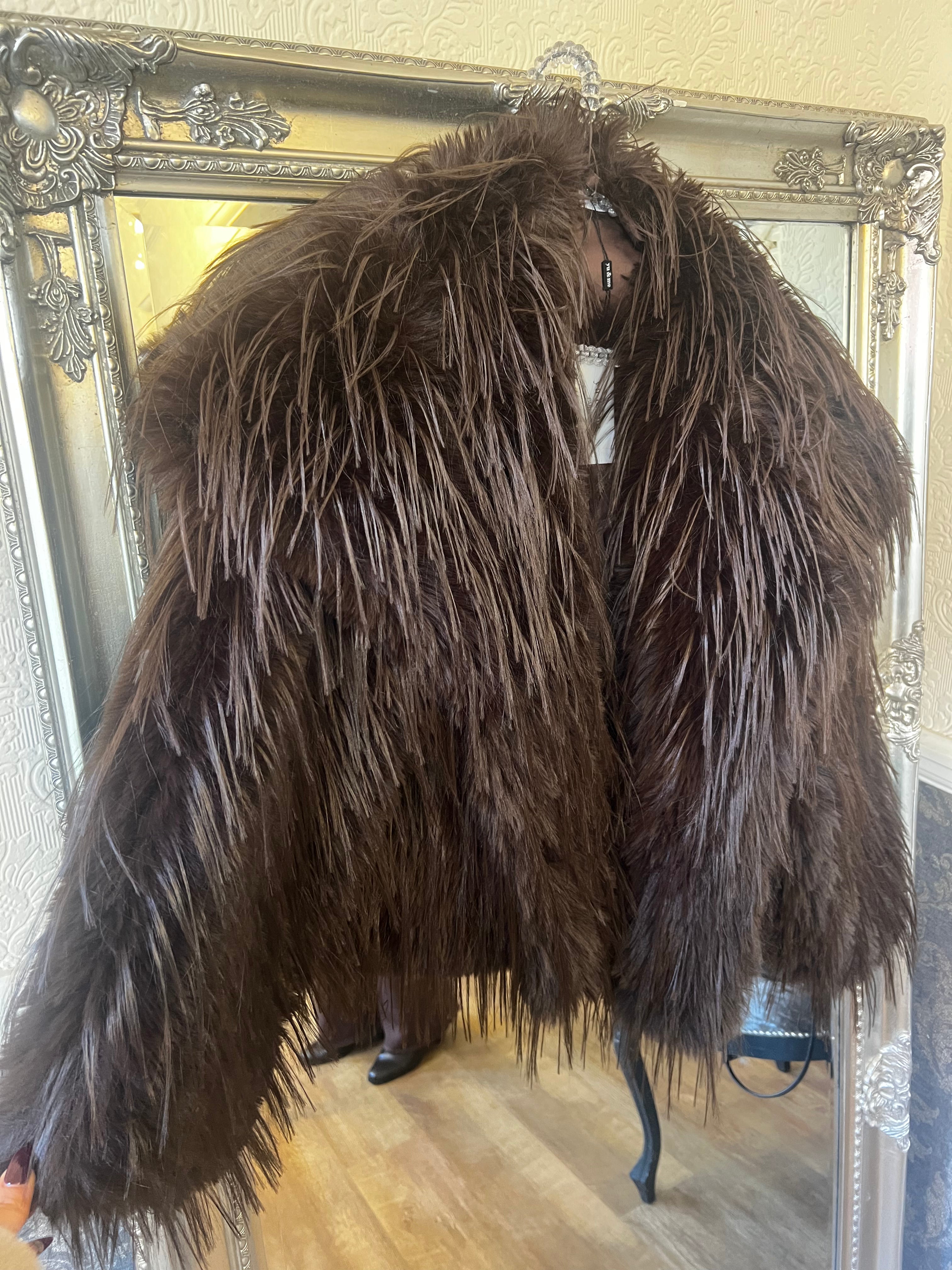 Kelly lux fur chocolate coat