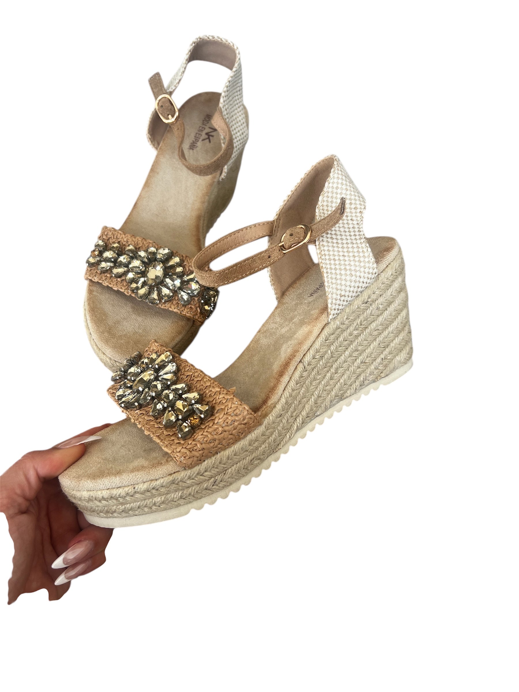 Diamond boho wedges