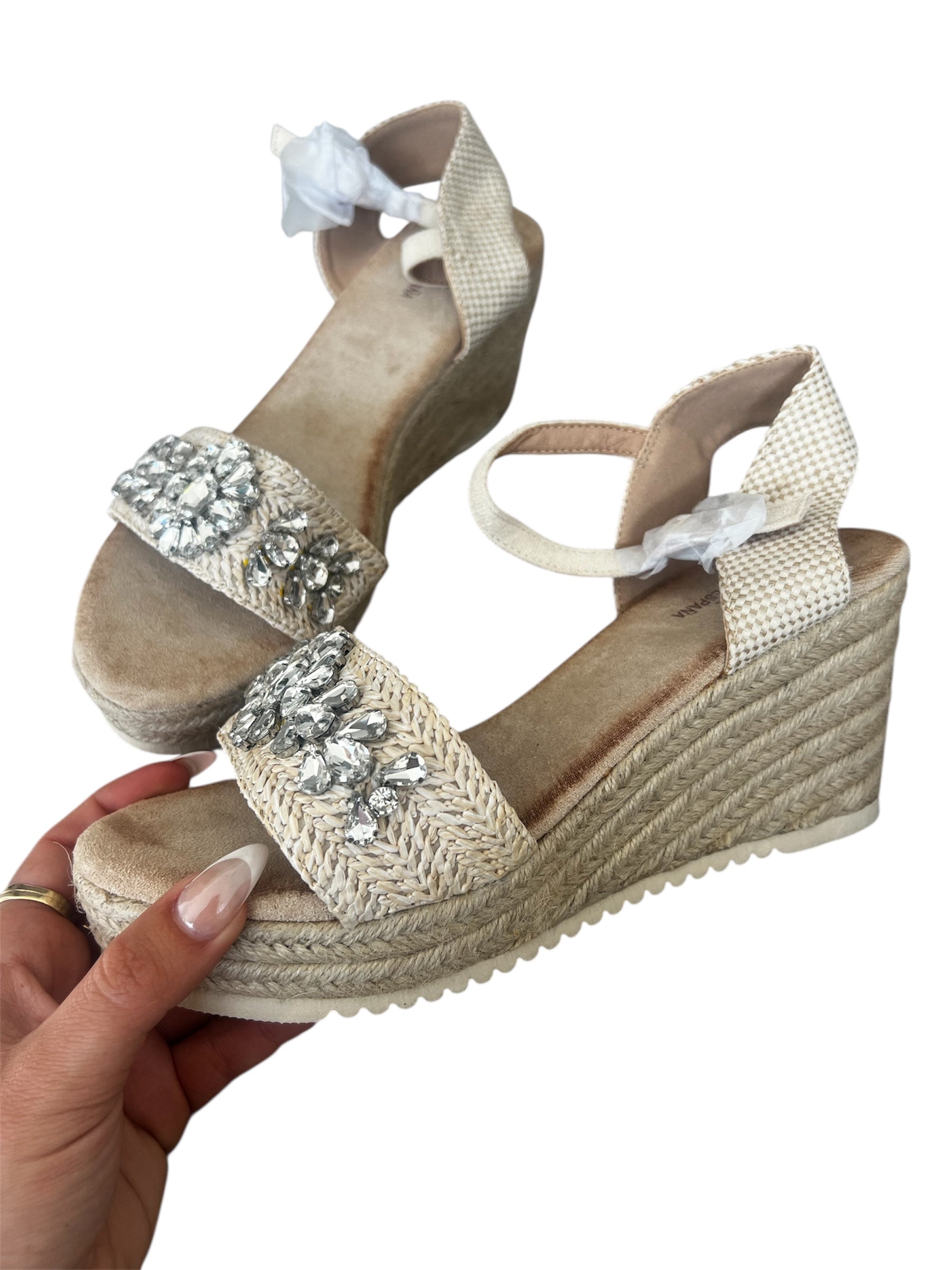 Diamond boho wedges