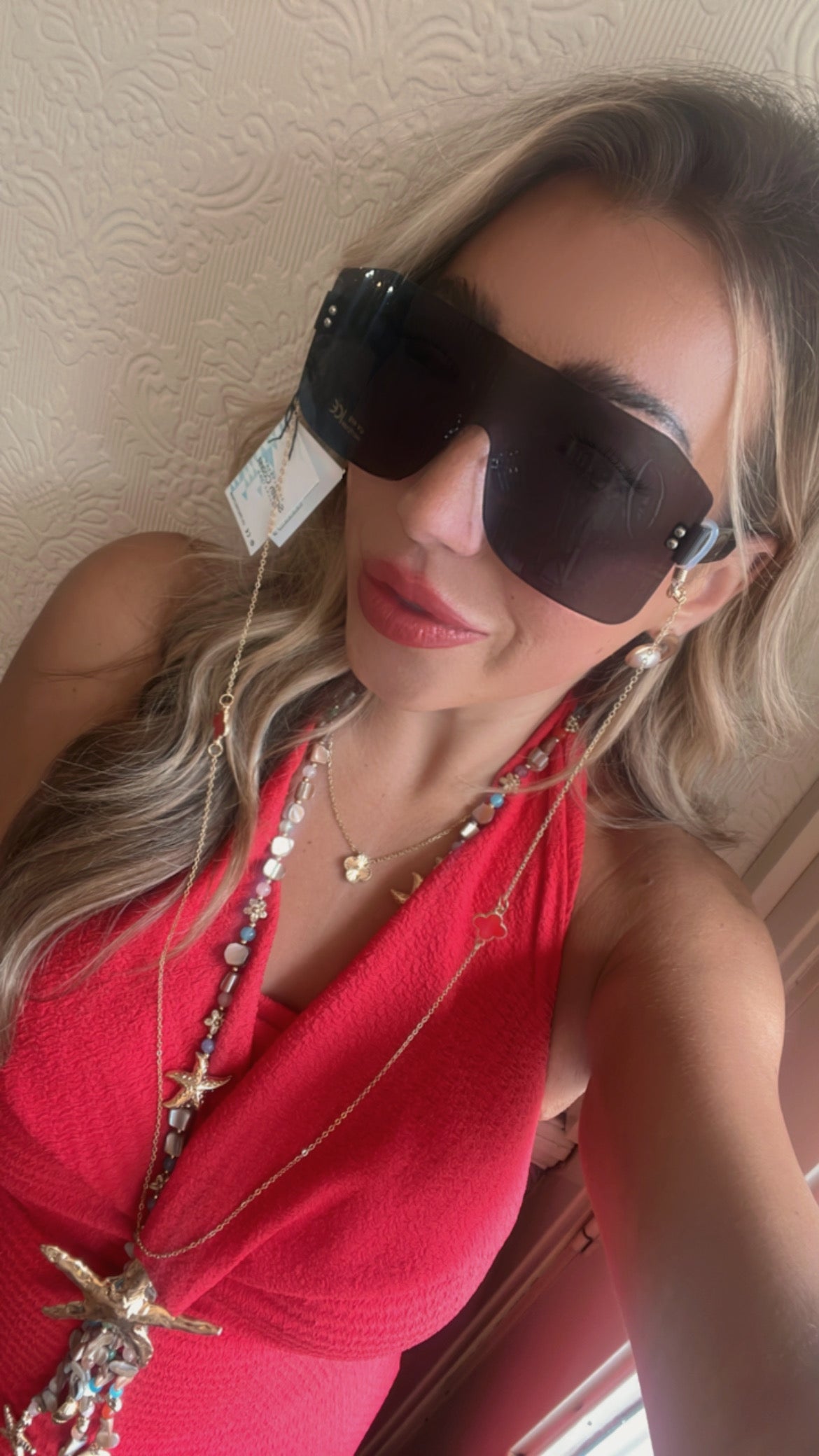 Black statement large glasses