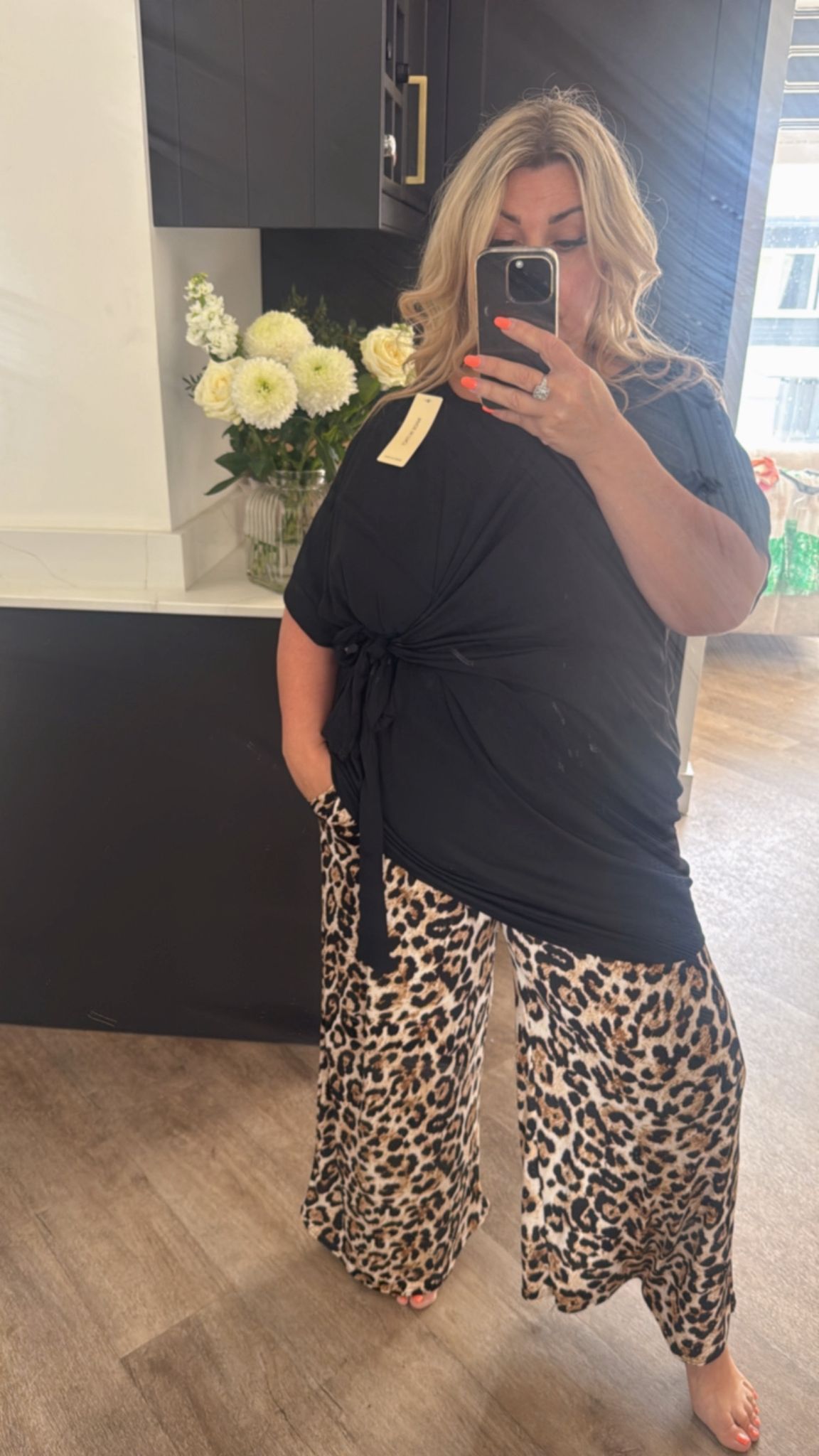 Animal print trousers (size 14-26)