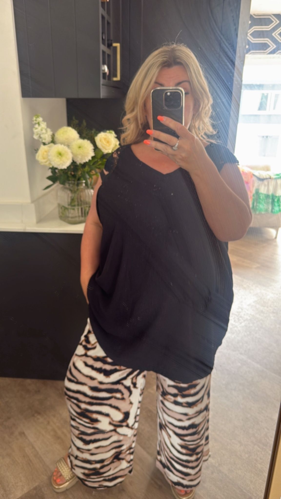 Animal print trousers (size 14-26)