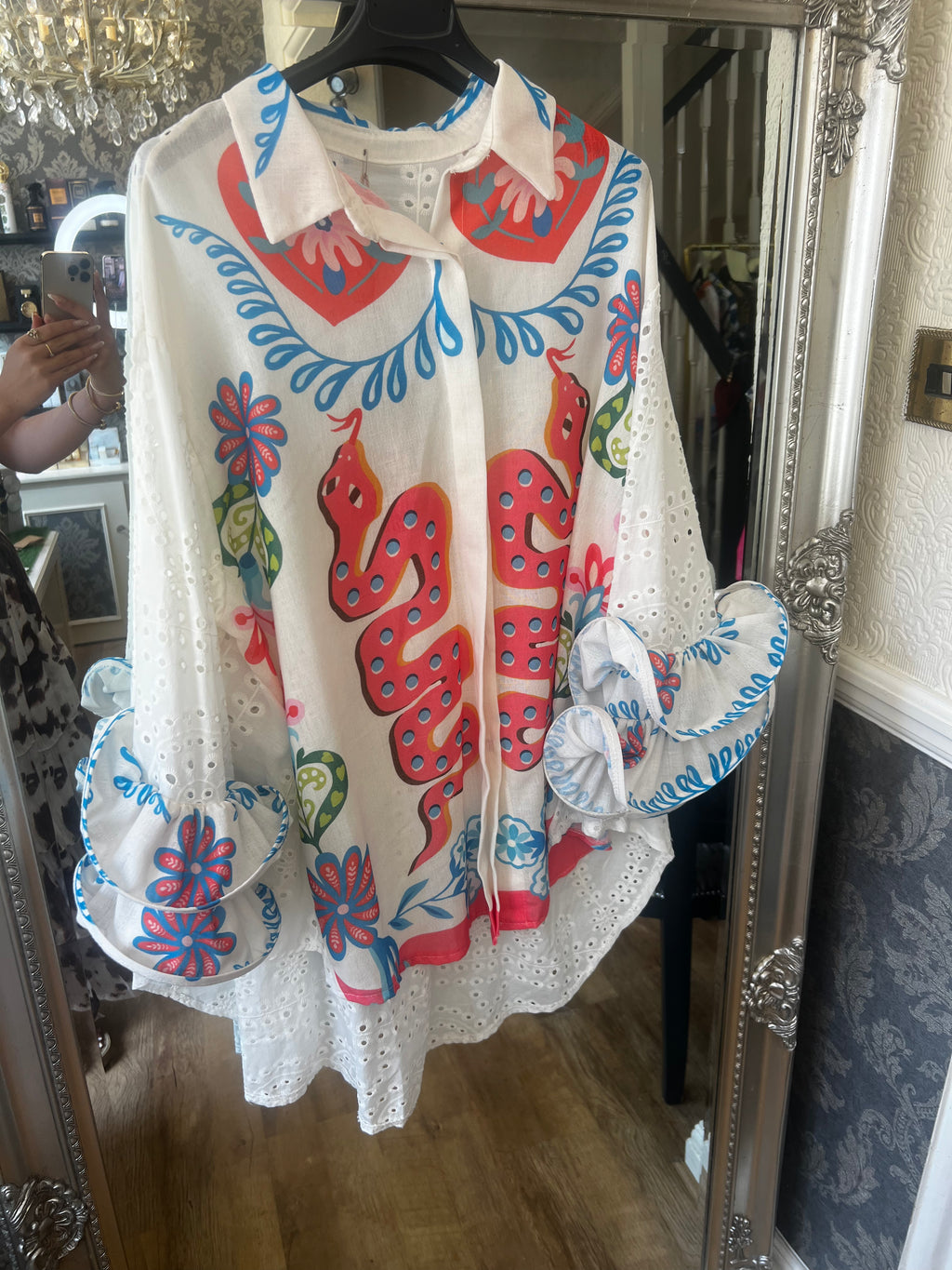 Summer frill sleeve shirts (size 10-24)