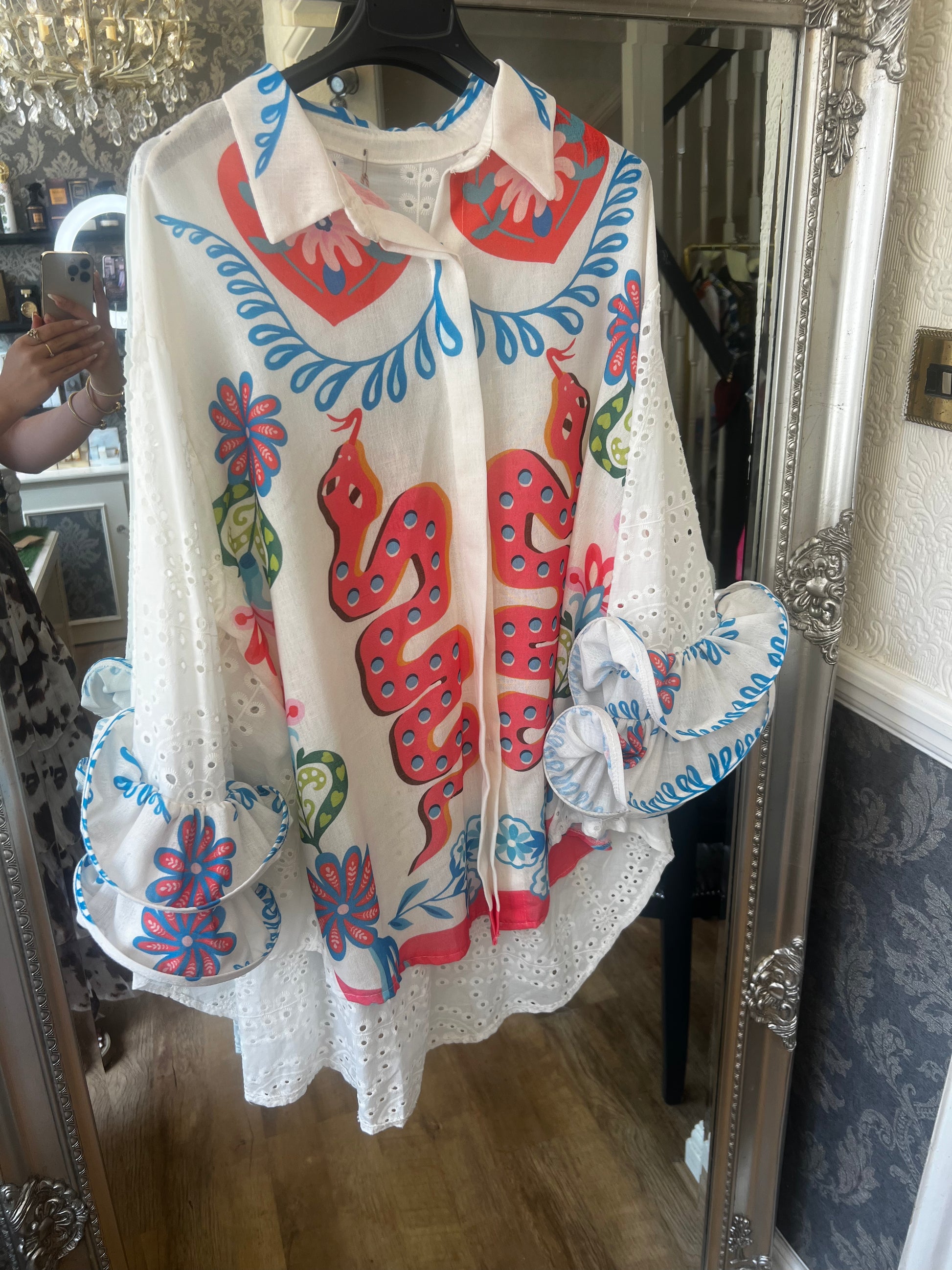 Summer frill sleeve shirts (size 10-24)