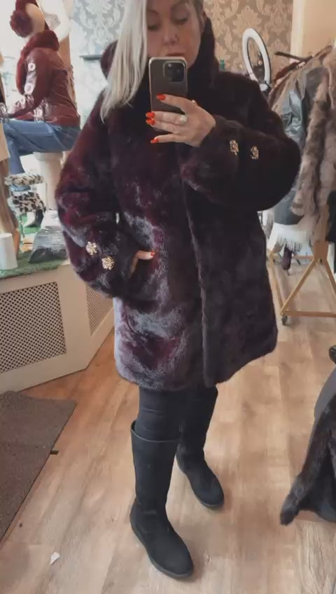 Penelope faux fur coat
