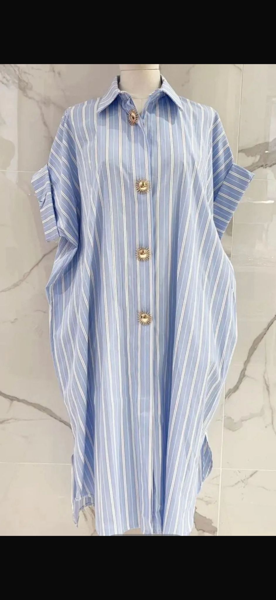 Sun button shirt dress