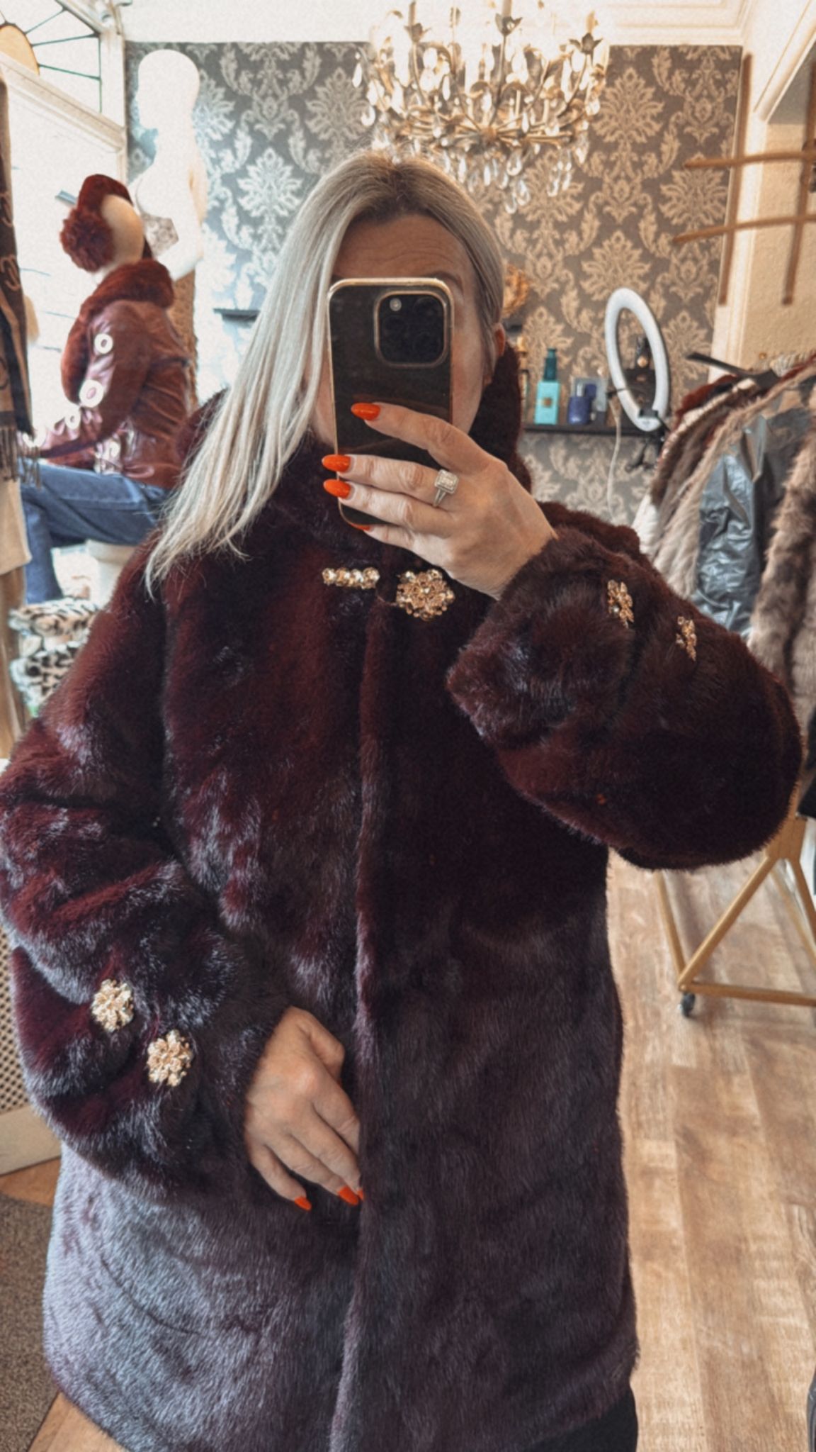 Penelope faux fur coat