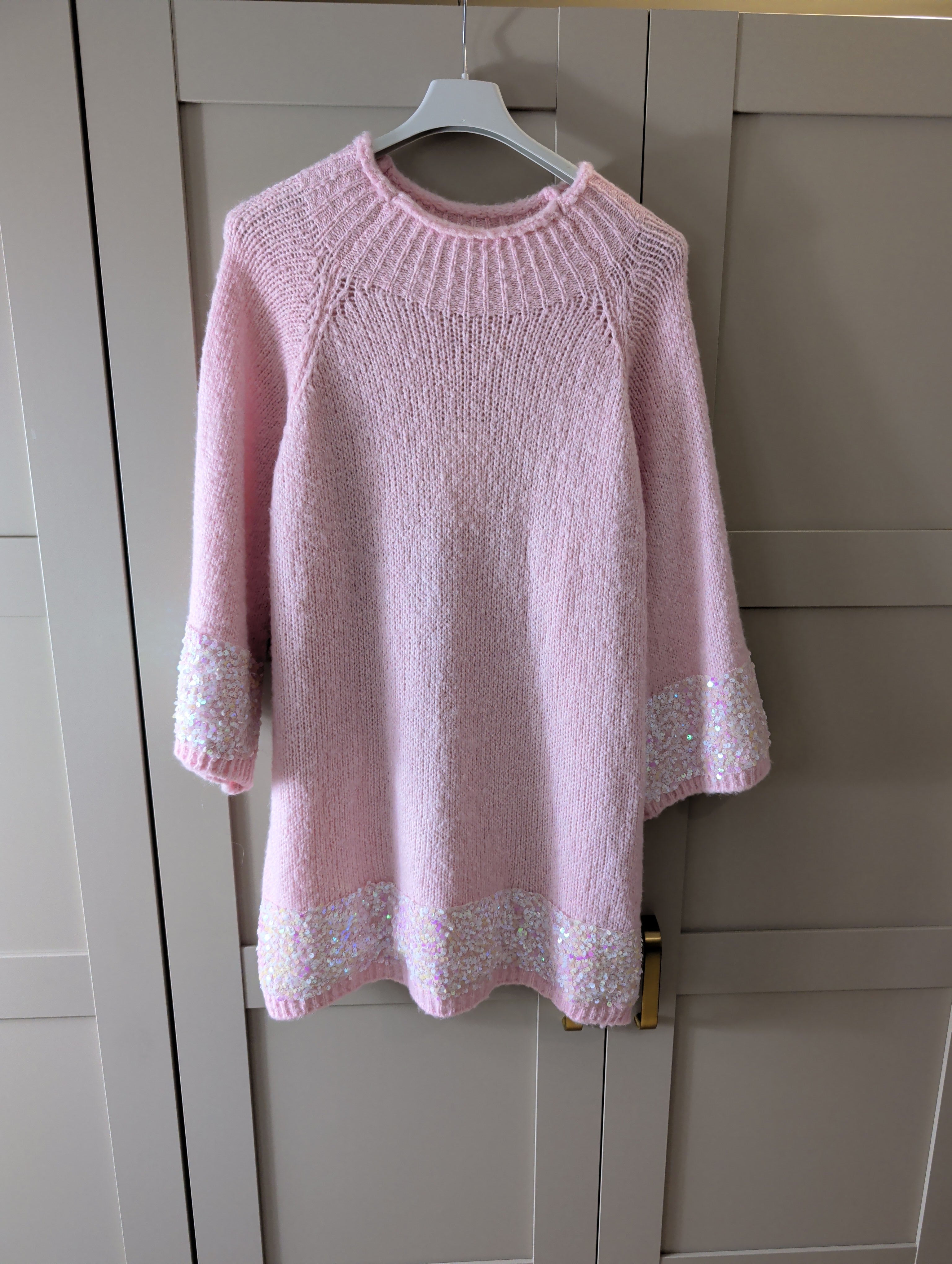 Pink embellished jumper