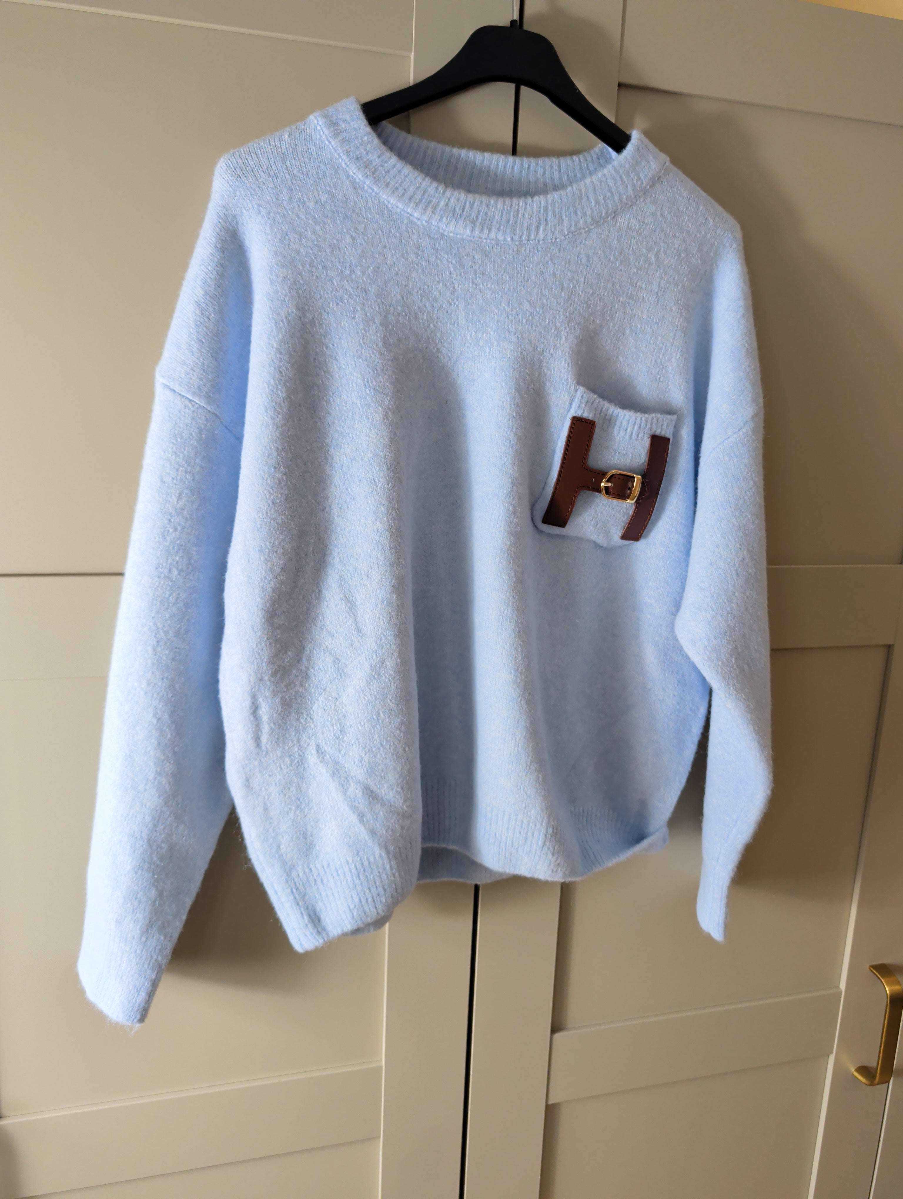 Blue H pocket jumper