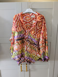 Snake print multi colour blouse