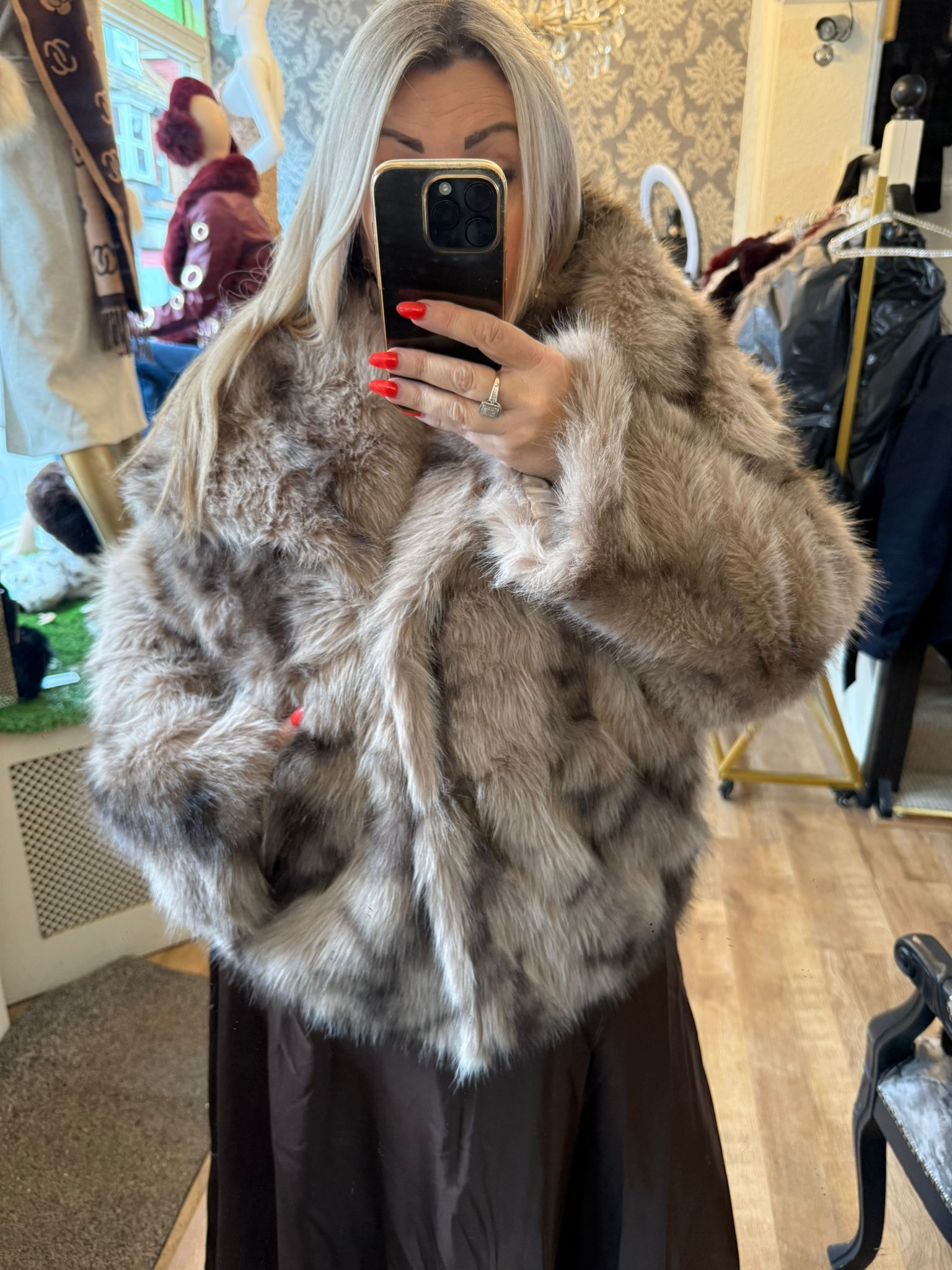 Sapphire faux fur jacket